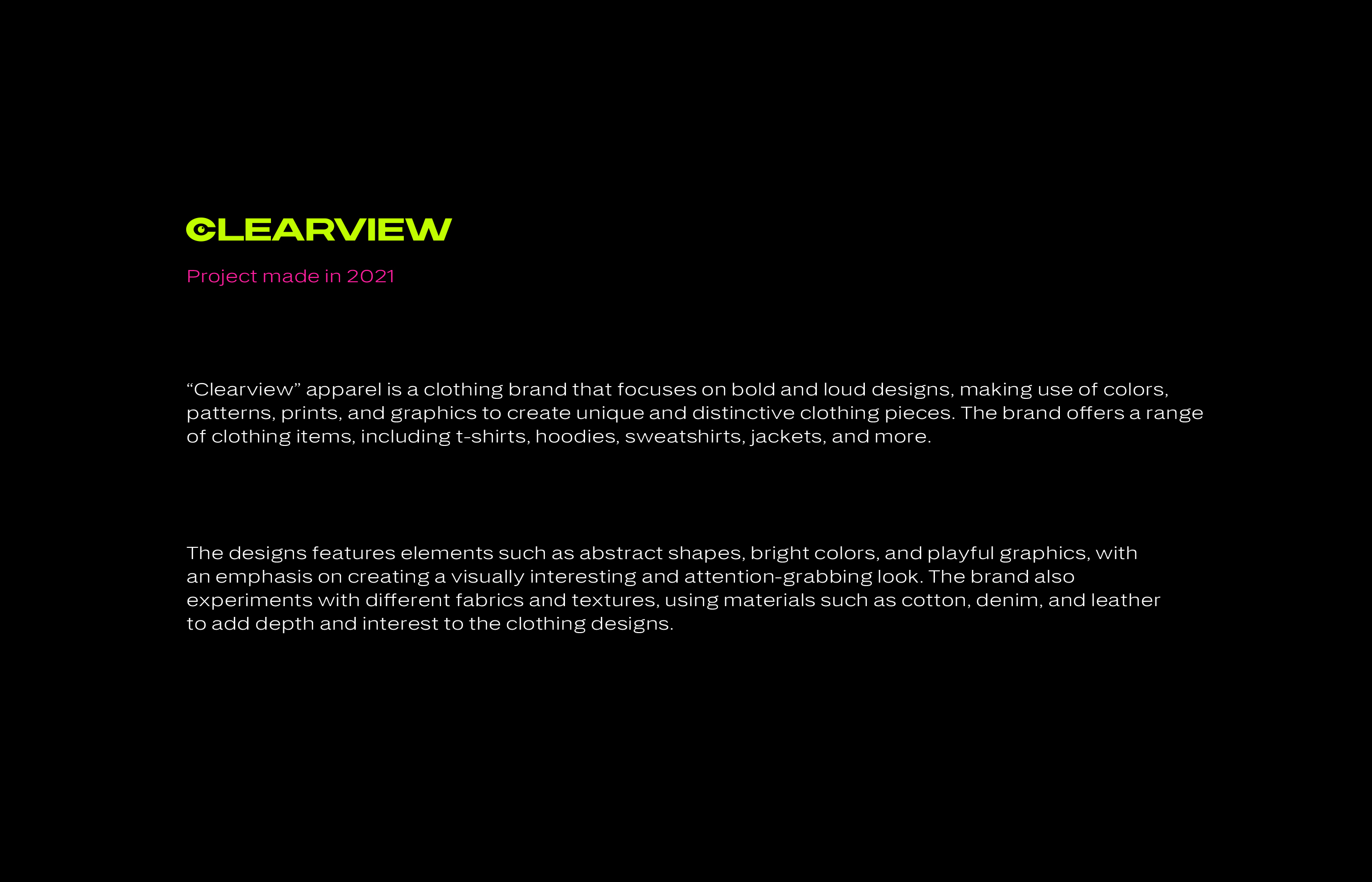 CLEARVIEW | Айдентика и Веб-дизайн — Изображение №2 — Брендинг на Dprofile