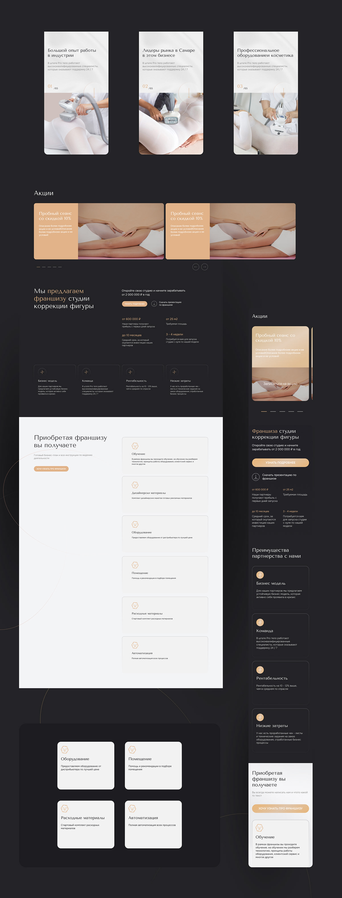 Landing page салонов красоты (Самара) — Изображение №5 — Интерфейсы на Dprofile