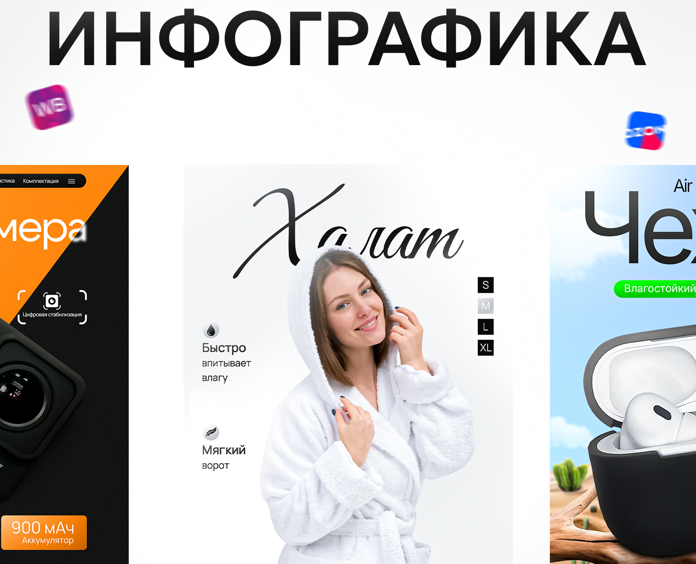 ИНФОГРАФИКА ДЛЯ МАРКЕТПЛЕЙСОВ — Интерфейсы, Графика на Dprofile