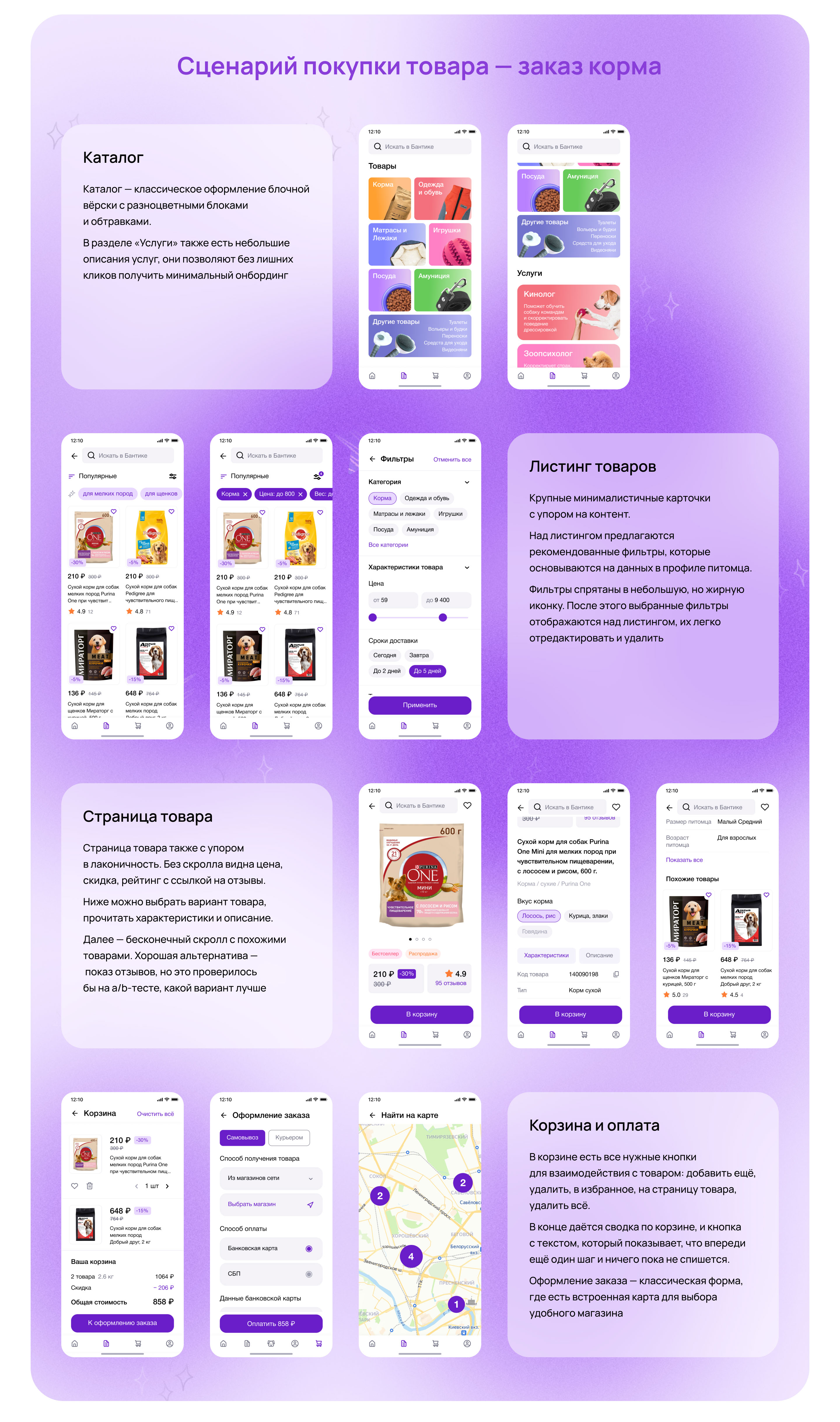 Бантик — superapp для владельцев собак | Mobile app UX/UI — Изображение №11 — Интерфейсы на Dprofile