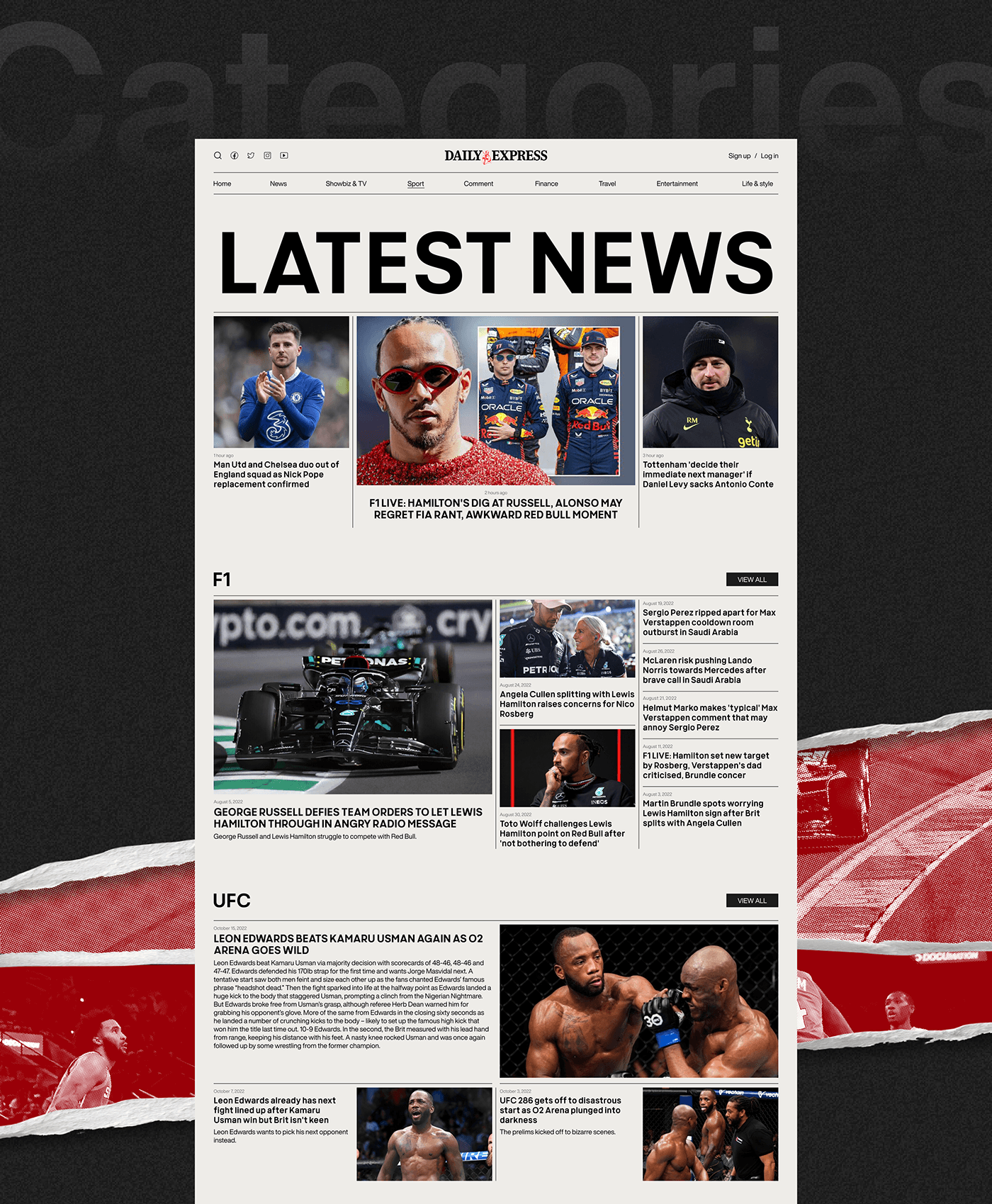 Daily Express | News website redesign — Изображение №5 — Интерфейсы на Dprofile