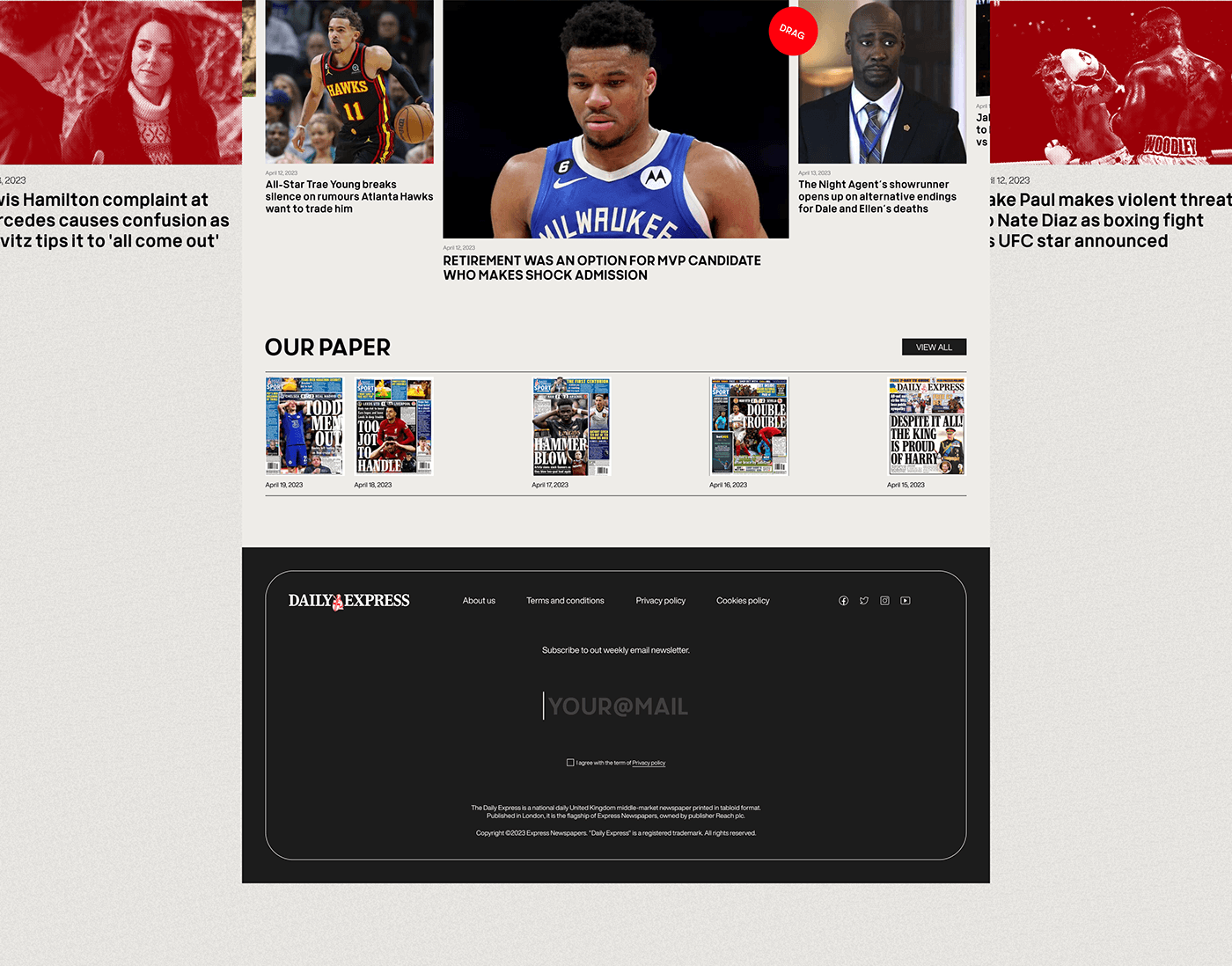 Daily Express | News website redesign — Изображение №3 — Интерфейсы на Dprofile