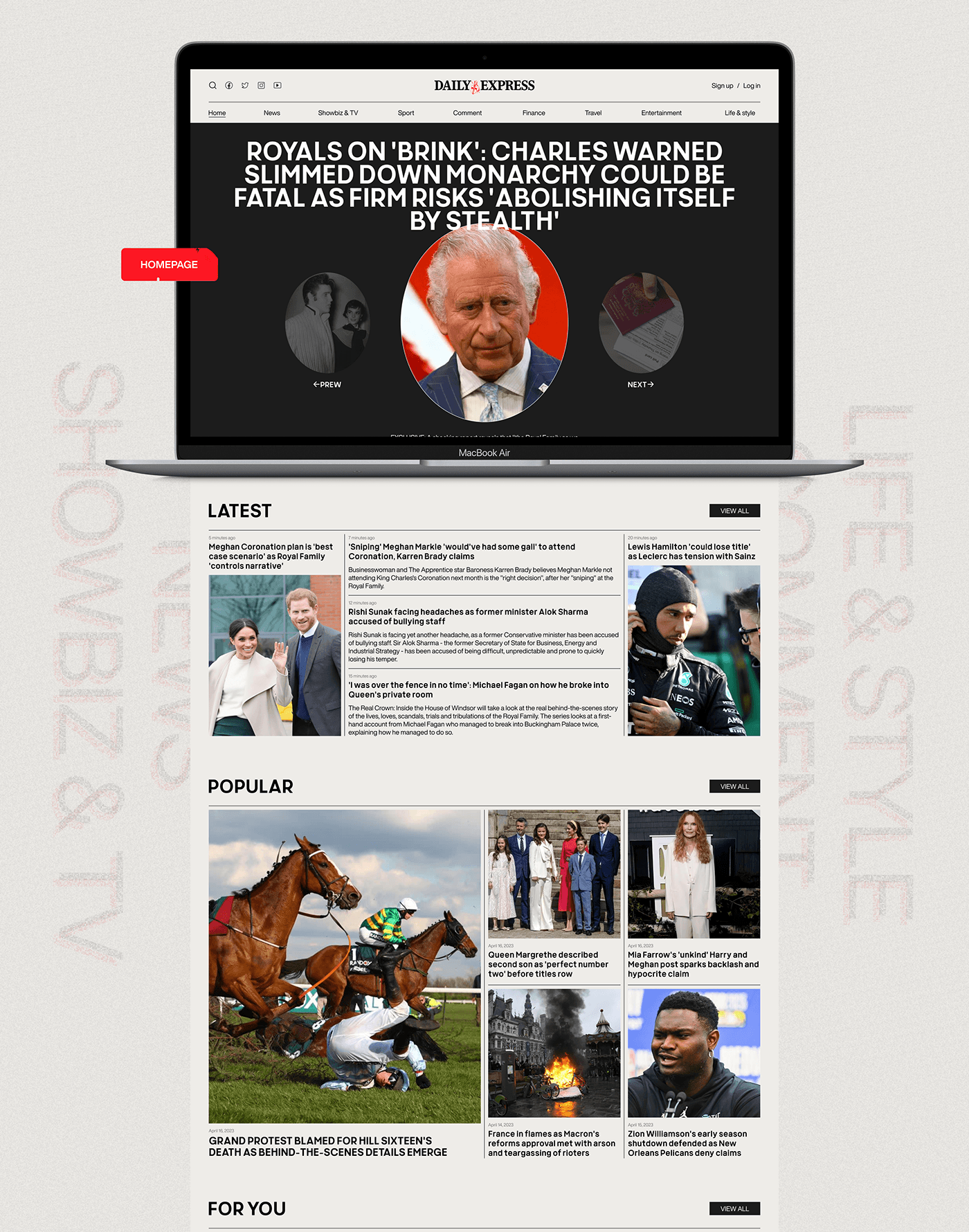 Daily Express | News website redesign — Изображение №2 — Интерфейсы на Dprofile