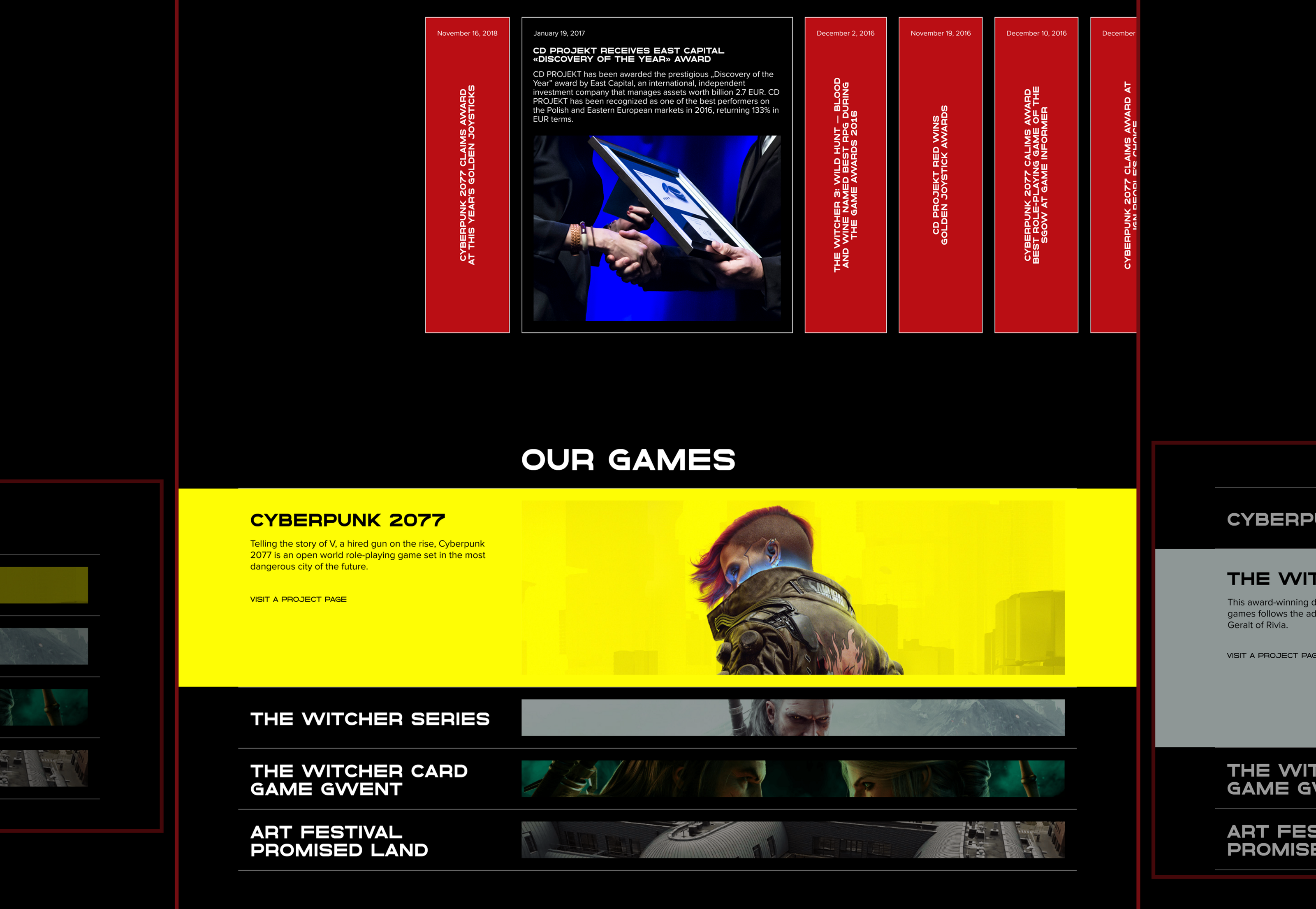 CD Projekt Red | Corporative website redesign — Изображение №5 — Интерфейсы на Dprofile