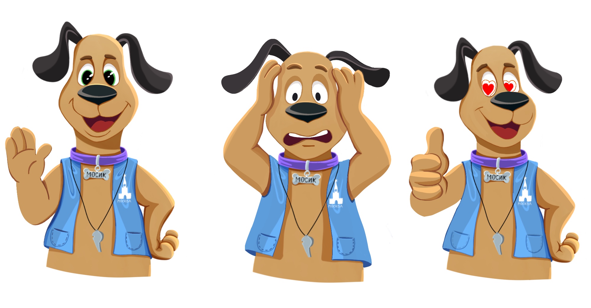 Дизайн персонажа для проекта «Питомцы в Москве» — Изображение №4 — Иллюстрация на Dprofile