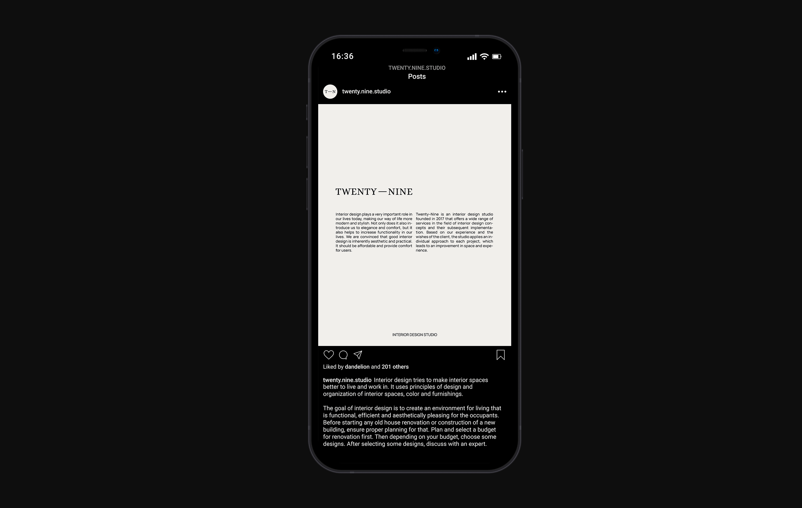 TWENTY–NINE | INTERIOR DESIGN STUDIO — Изображение №8 — Брендинг, Графика на Dprofile
