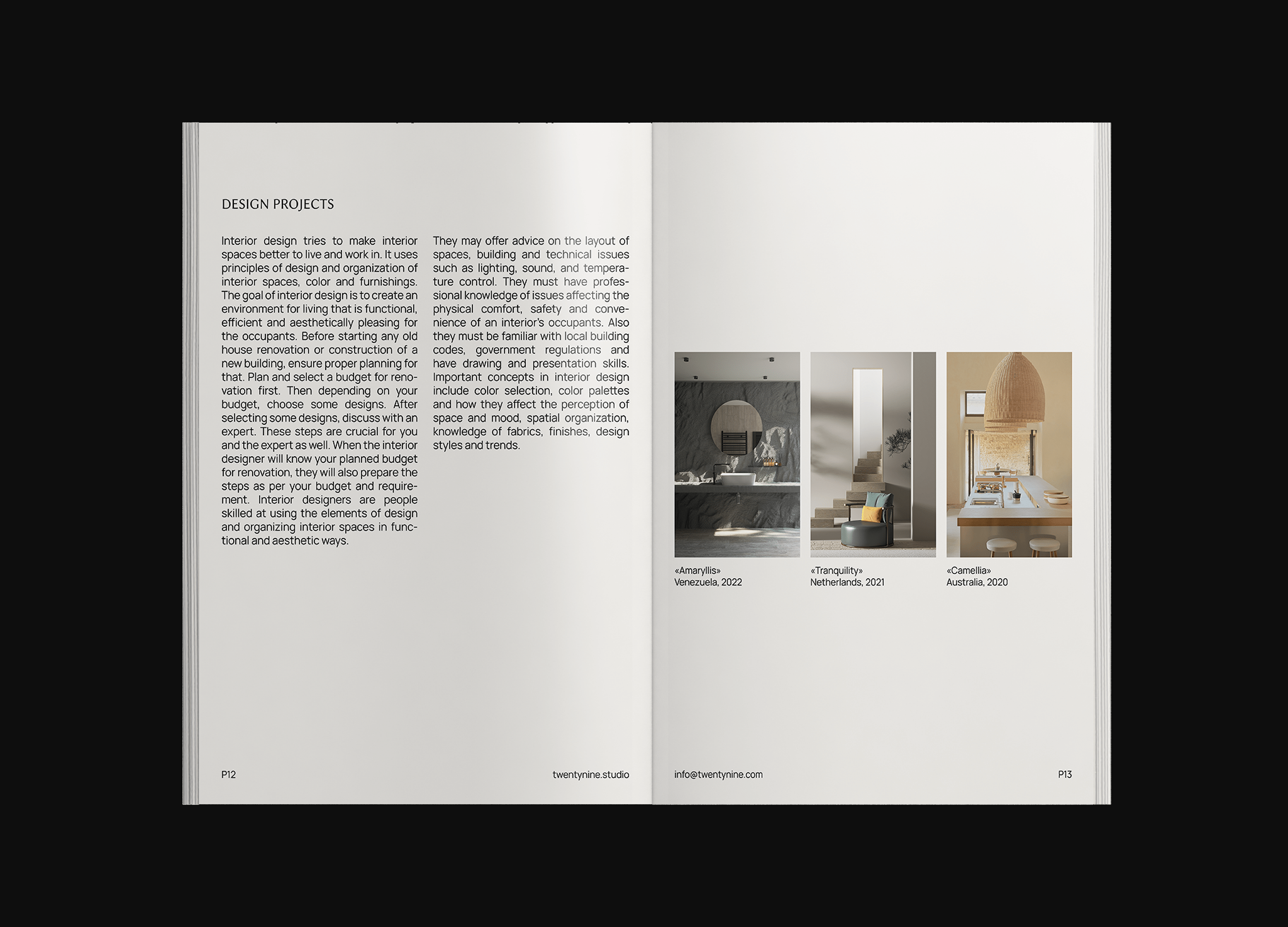 TWENTY–NINE | INTERIOR DESIGN STUDIO — Изображение №5 — Брендинг, Графика на Dprofile