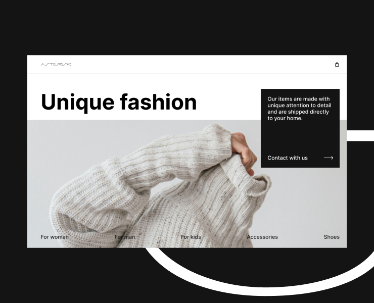 Fashion site landing — Интерфейсы, Брендинг на Dprofile