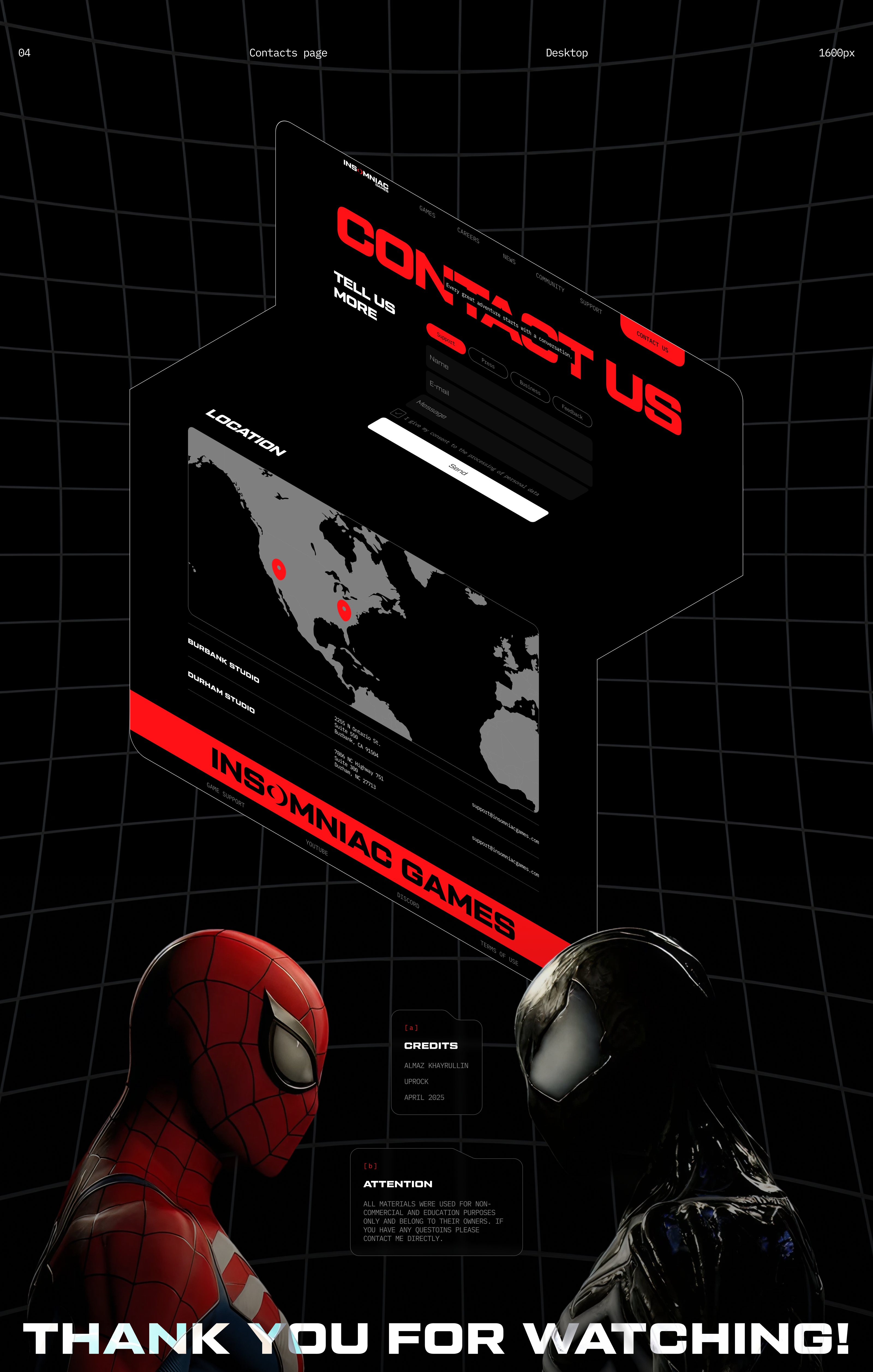 Insomniac Games | Corporate website redesign — Изображение №10 — Интерфейсы, Брендинг на Dprofile