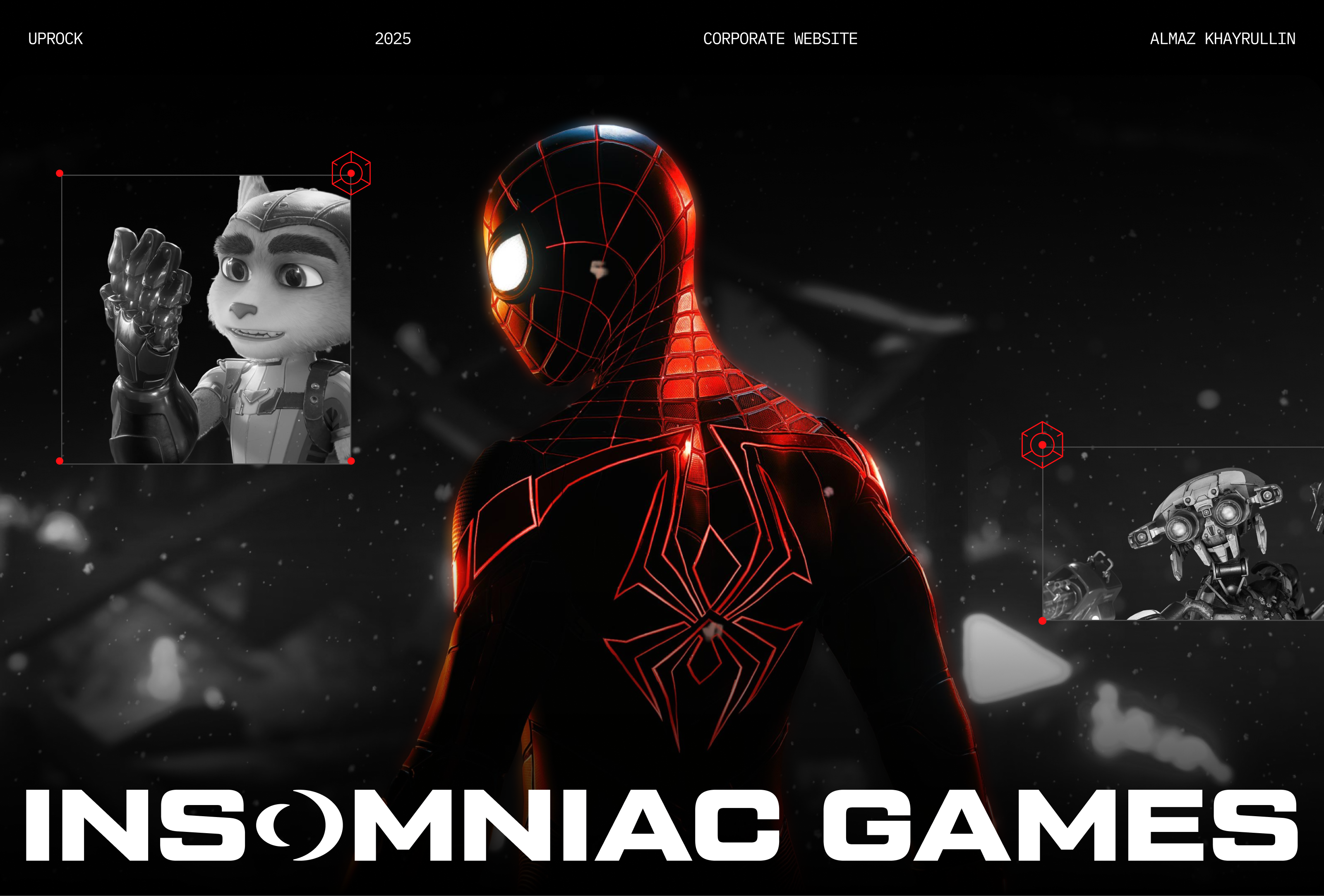 Insomniac Games | Corporate website redesign — Изображение №1 — Интерфейсы, Брендинг на Dprofile