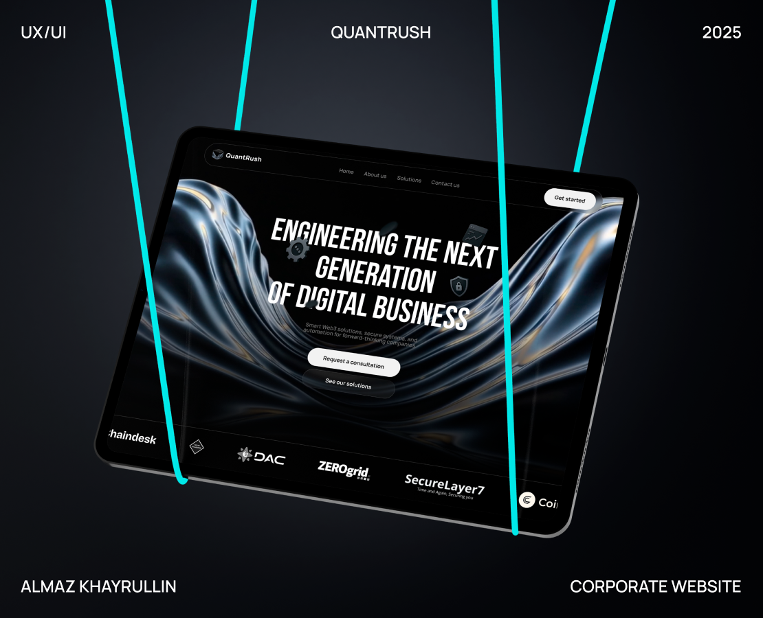 QuantRush | Corporate website design — Интерфейсы, Брендинг на Dprofile