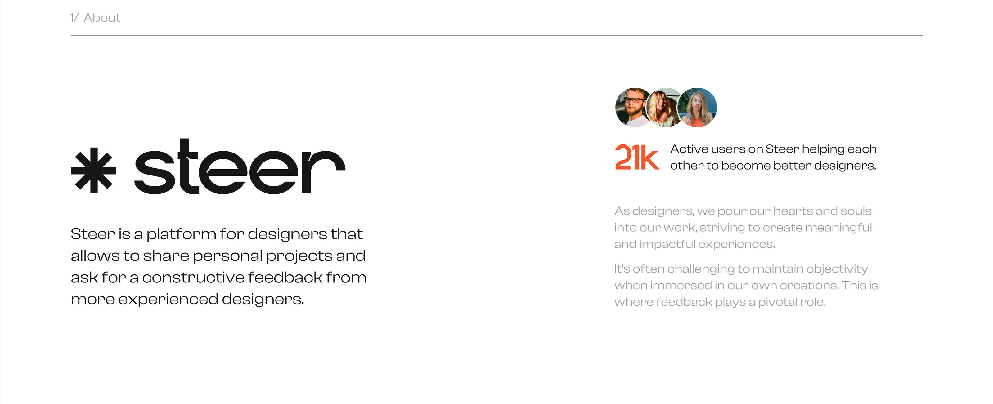 Steer – Hub for Designers – UI/UX Design — Изображение №3 — Интерфейсы, Брендинг на Dprofile