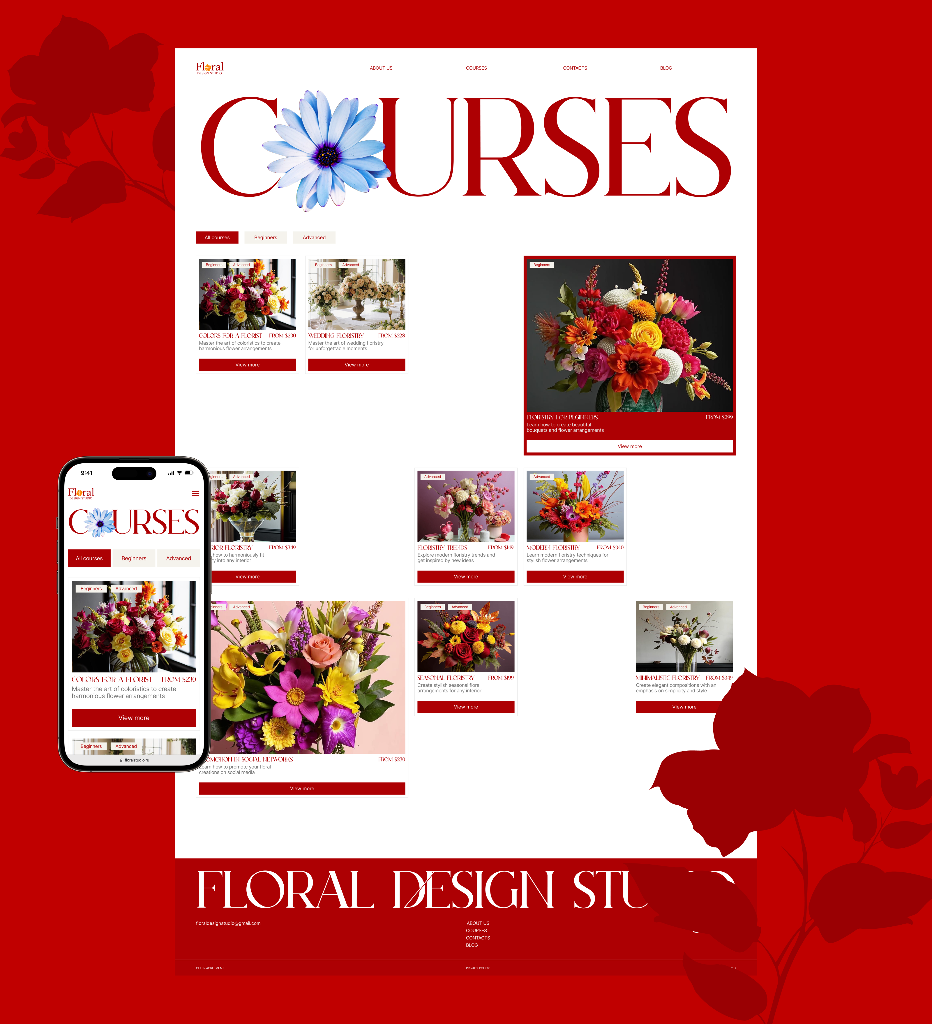 Floral design studio|Corporate website — Изображение №5 — Интерфейсы на Dprofile