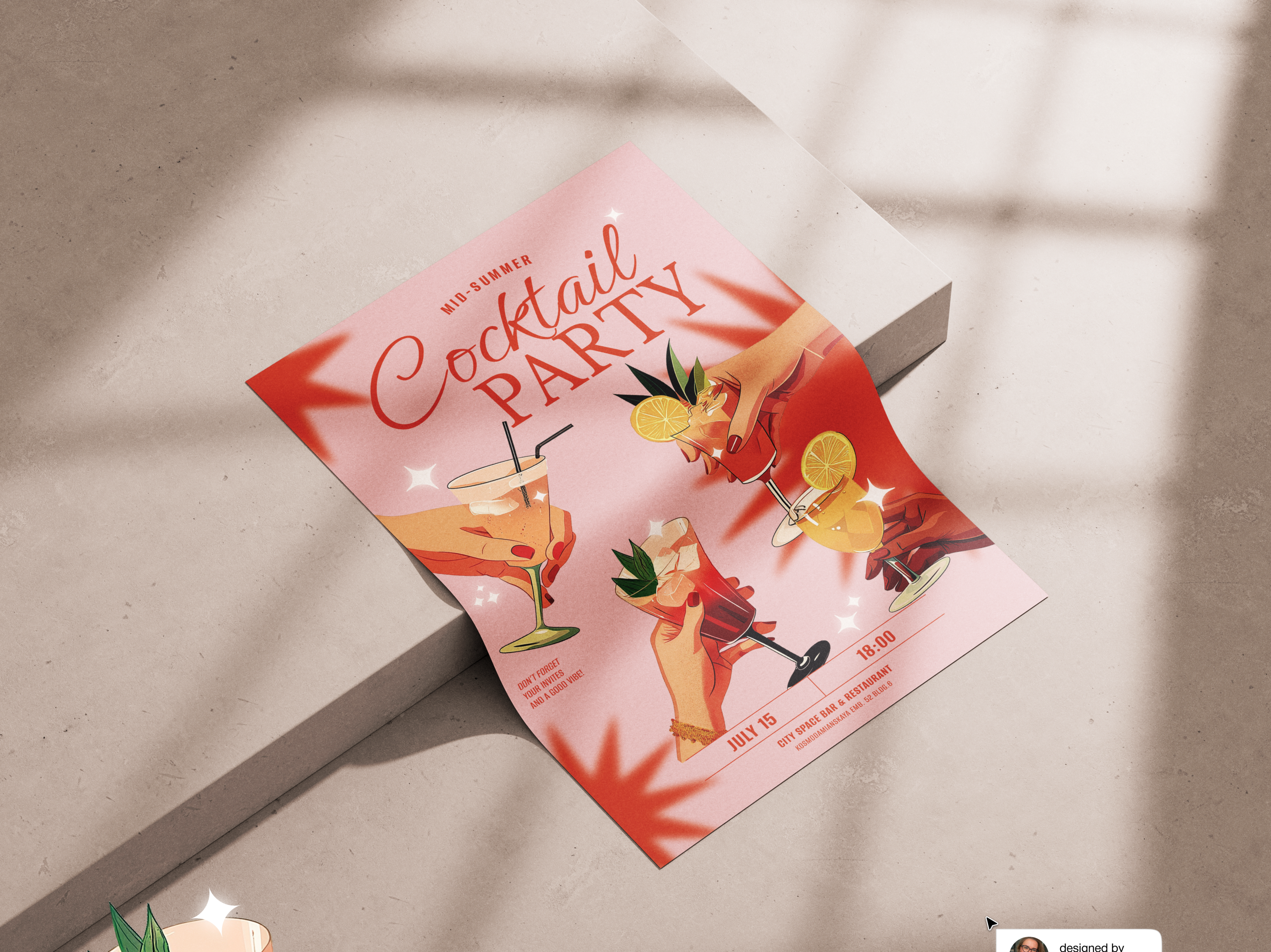 COCKTAIL PARTY | дизайн плаката и билетов — Изображение №7 — Графика на Dprofile