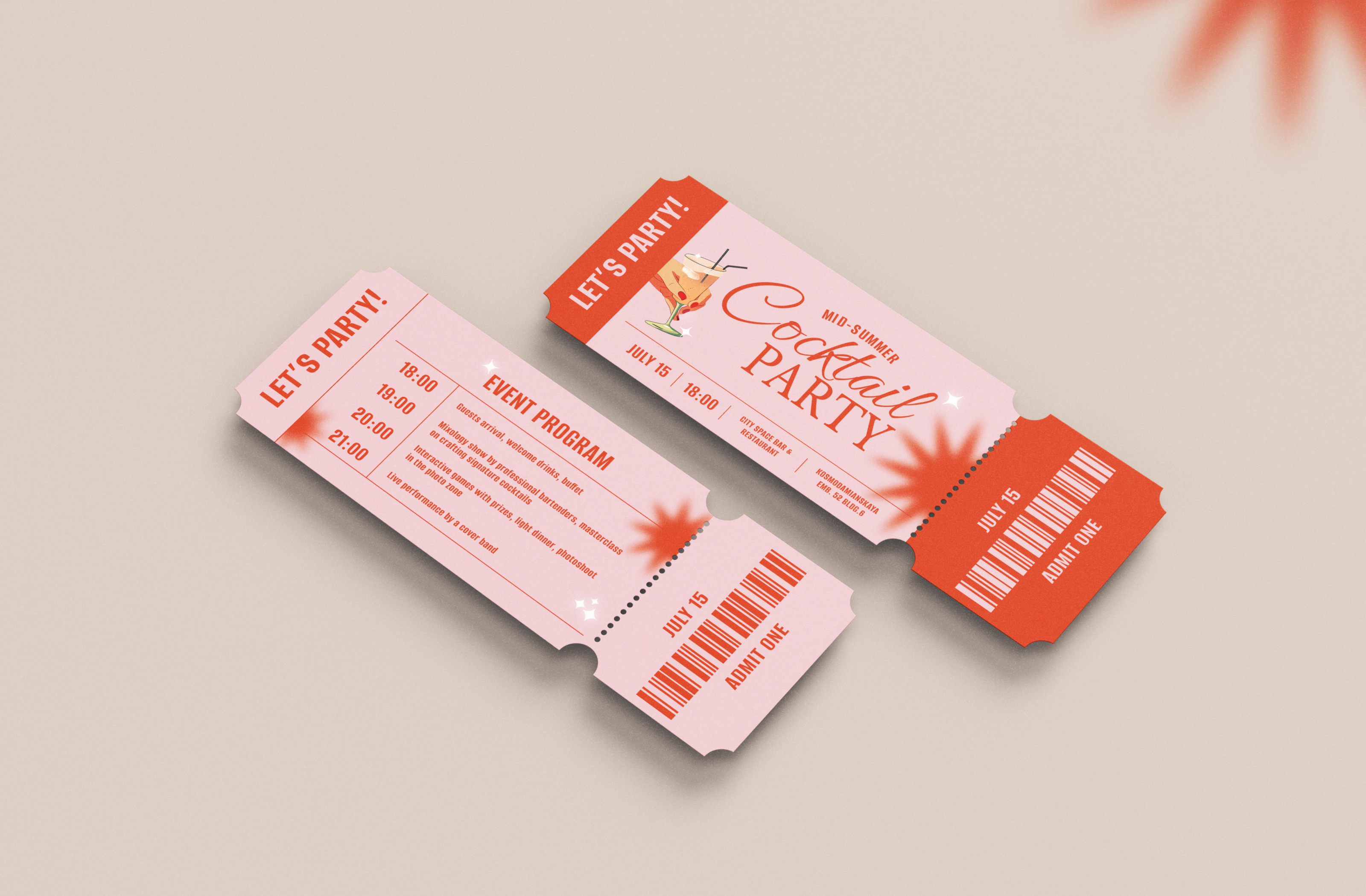 COCKTAIL PARTY | дизайн плаката и билетов — Изображение №5 — Графика на Dprofile
