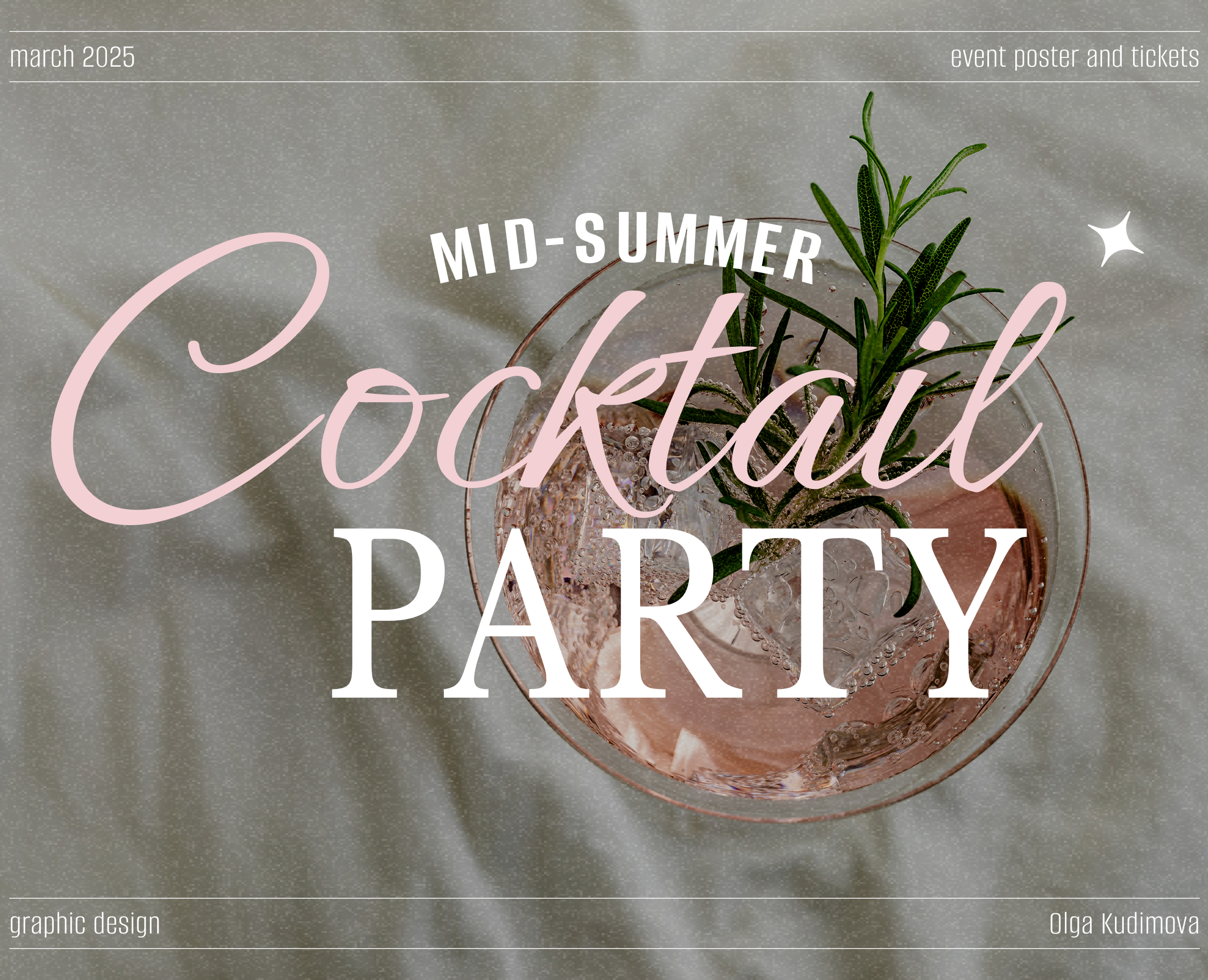 COCKTAIL PARTY | дизайн плаката и билетов — Графика на Dprofile