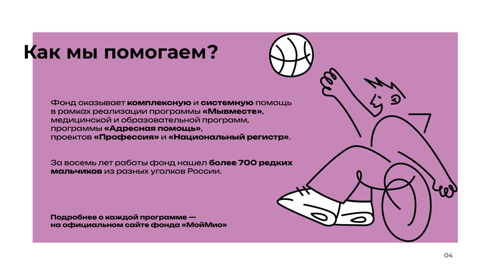 Дизайн презентации фонда "Мой мио" (Учебный проект) — Изображение №4 — Графика, Маркетинг на Dprofile