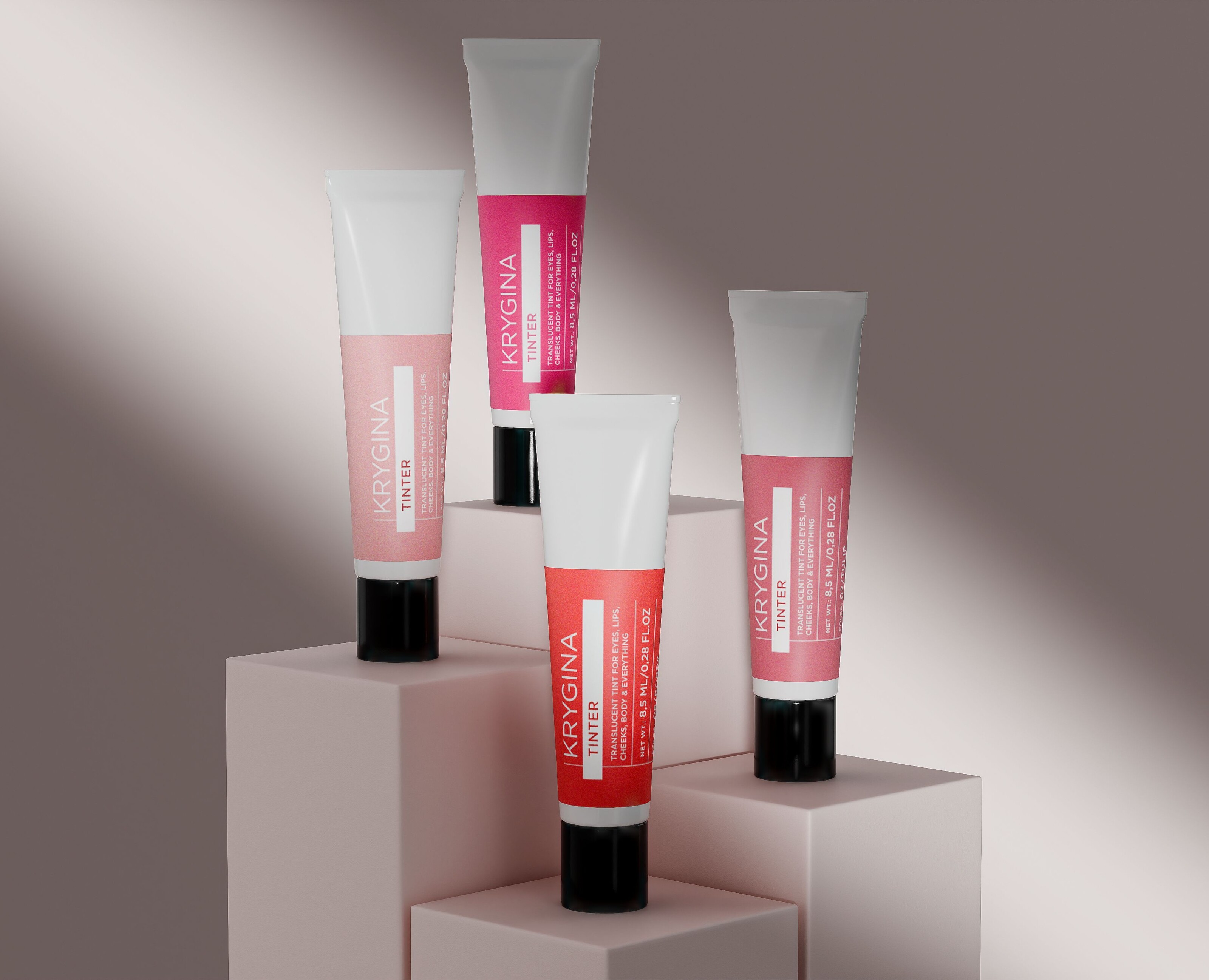 3D motion design для бренда косметики "KRYGINA" — 3D, Анимация на Dprofile