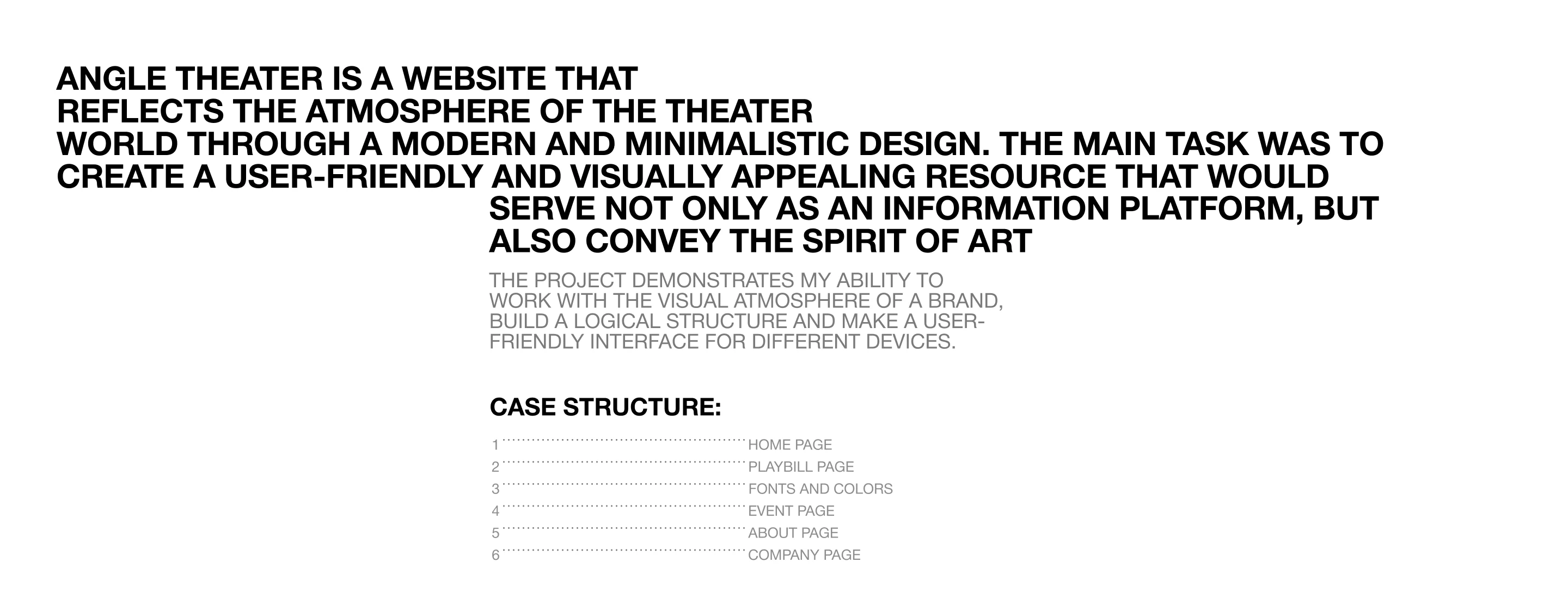 A website for contemporary theater — Изображение №2 — Интерфейсы на Dprofile