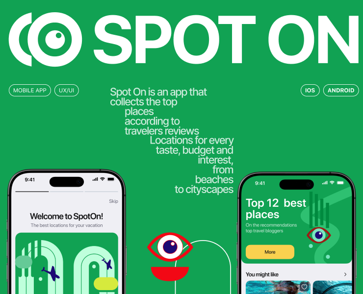 Mobile app Spot ON — Интерфейсы на Dprofile