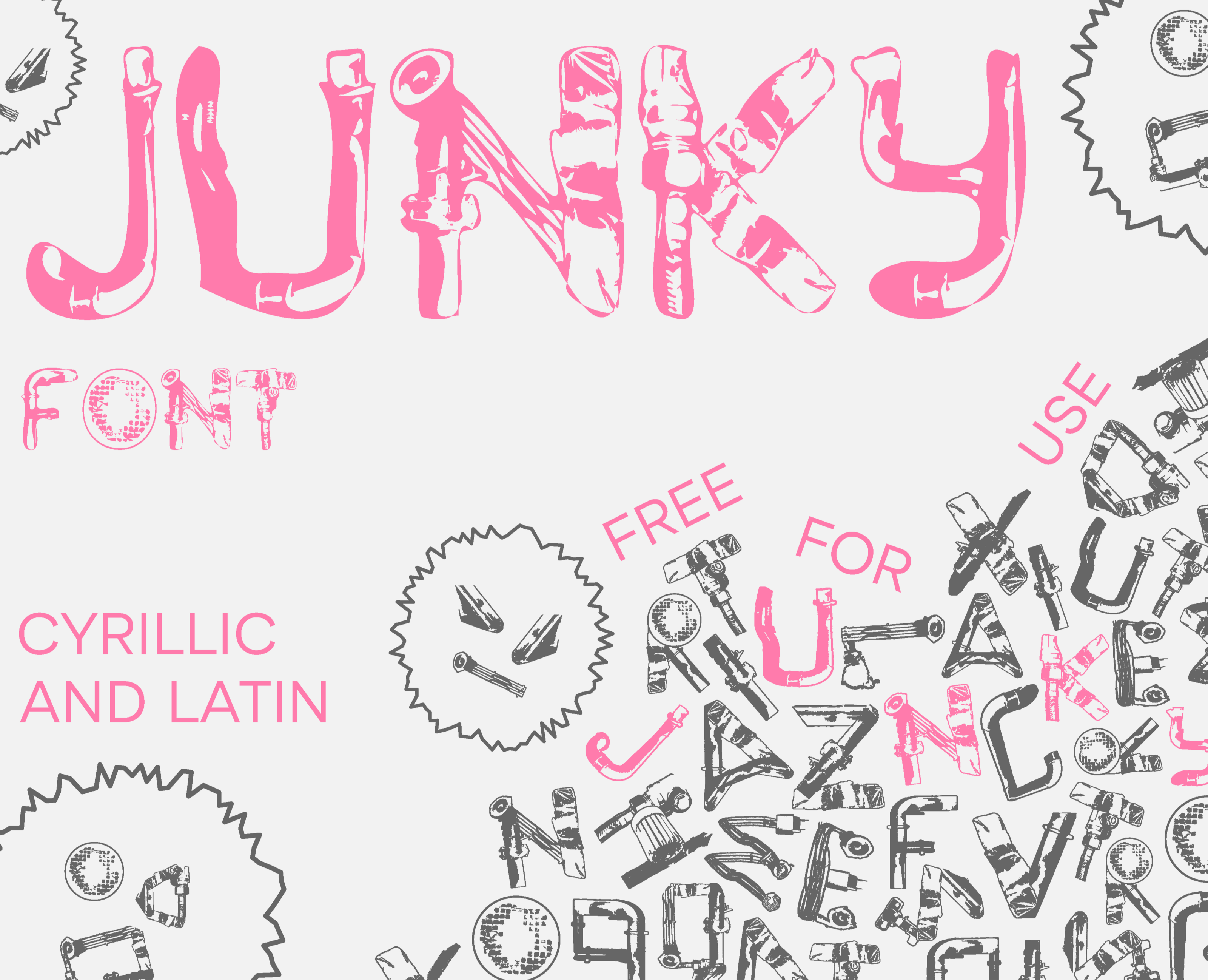 JUNKY - EXPERIMENTAL FREE FONT — Графика на Dprofile