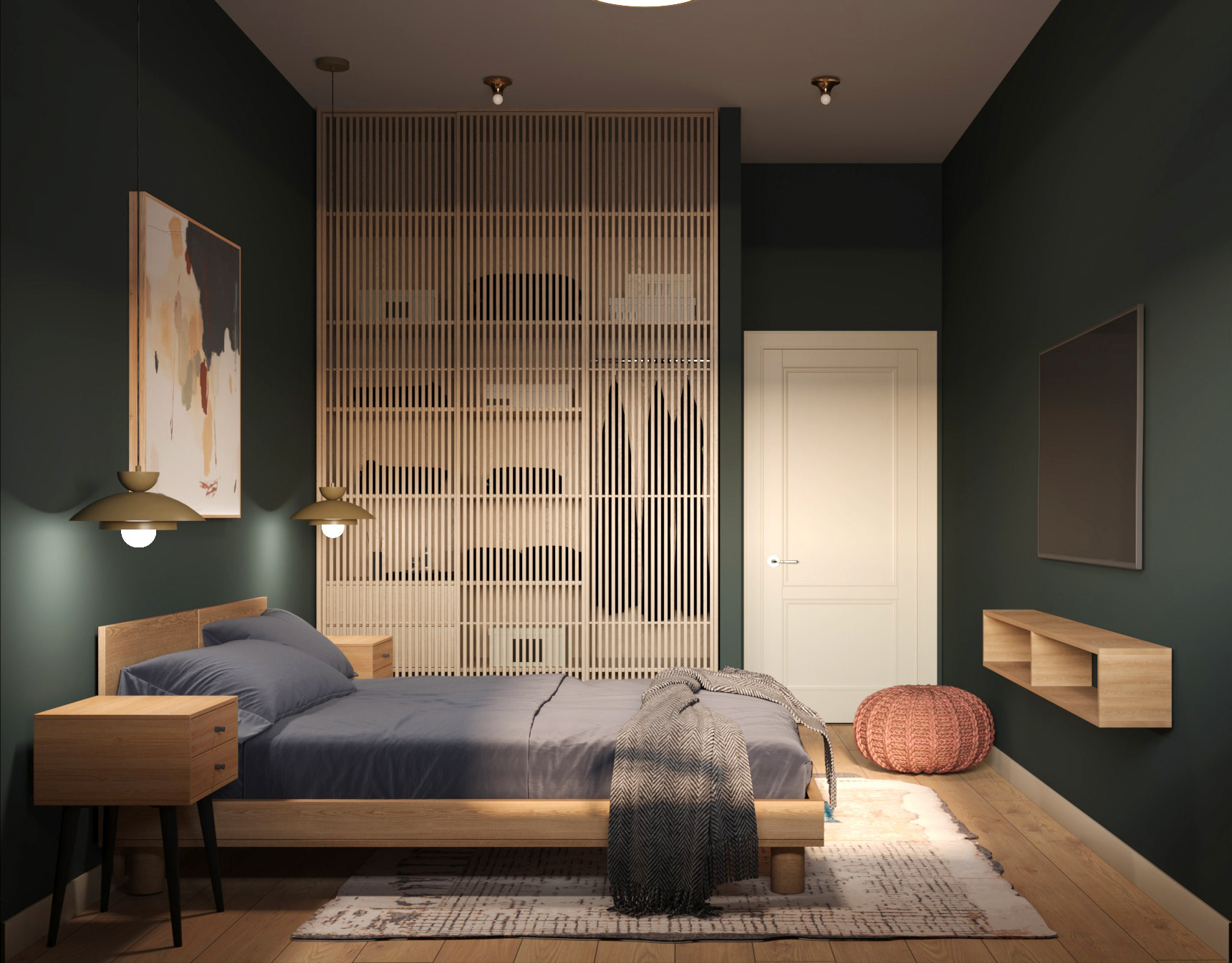 bedroom | Mid-century  | Moscow — Изображение №2 — Иллюстрация, 3D, Промдизайн на Dprofile