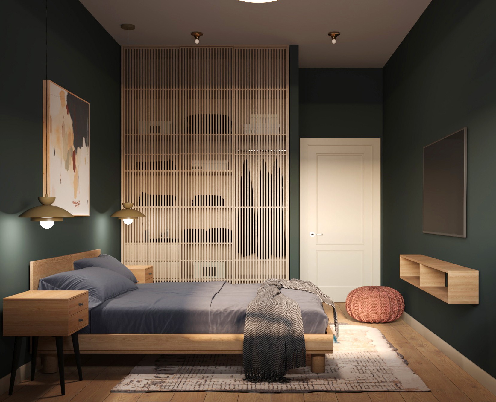 bedroom | Mid-century  | Moscow — Иллюстрация, 3D, Промдизайн на Dprofile