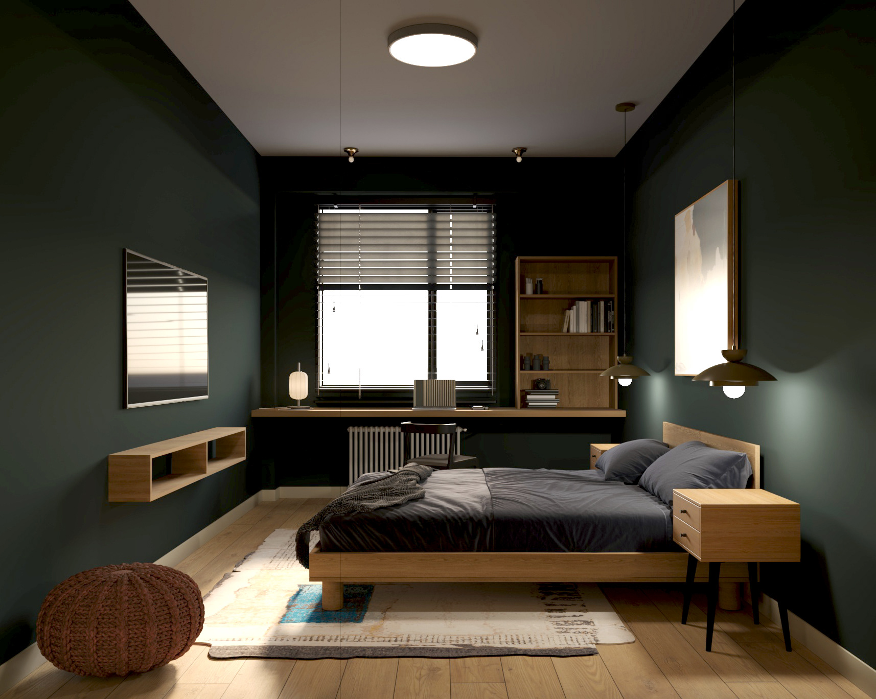 bedroom | Mid-century  | Moscow — Изображение №3 — Иллюстрация, 3D, Промдизайн на Dprofile