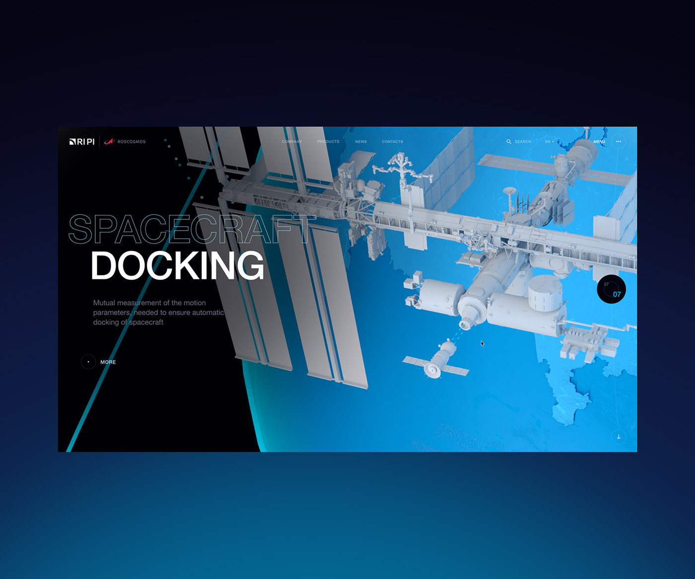 Roscosmos.RIPI / web — Изображение №8 — Интерфейсы, 3D на Dprofile