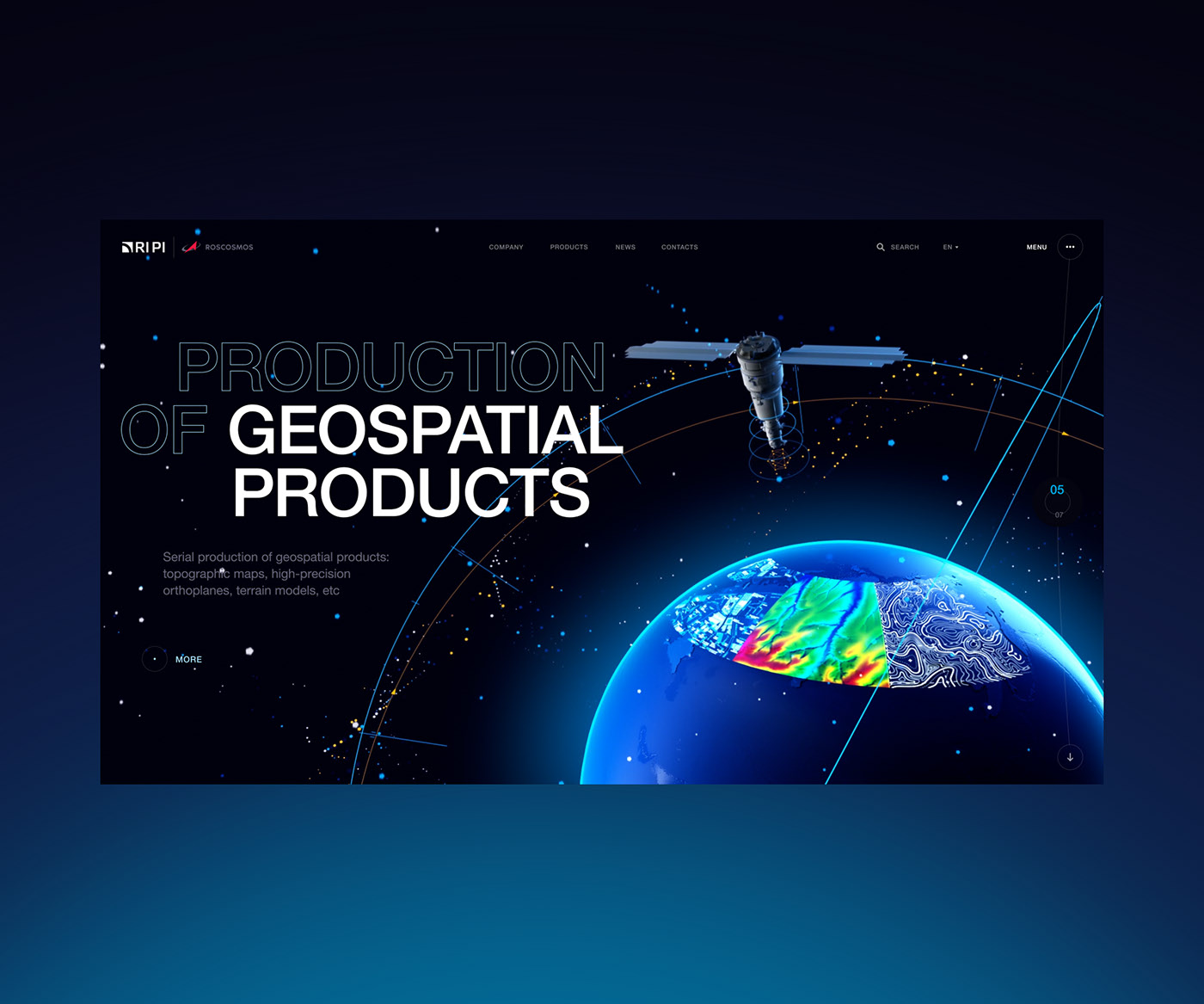 Roscosmos.RIPI / web — Изображение №6 — Интерфейсы, 3D на Dprofile