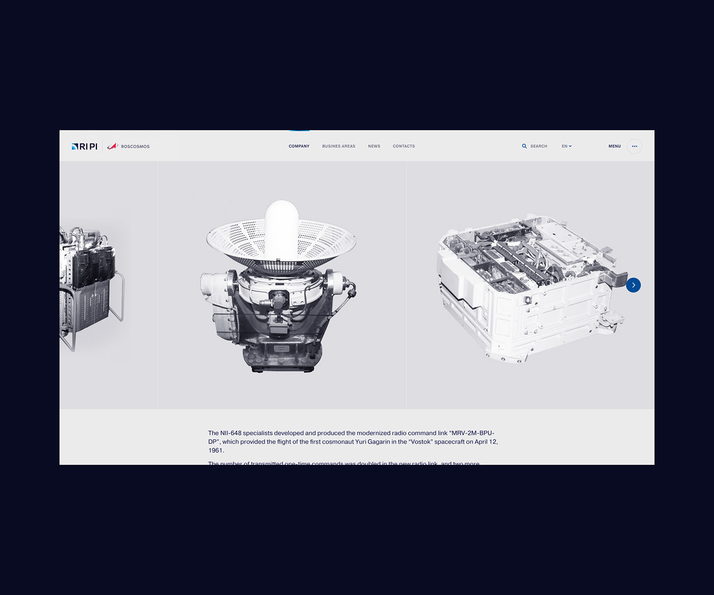 Roscosmos.RIPI / web — Изображение №13 — Интерфейсы, 3D на Dprofile