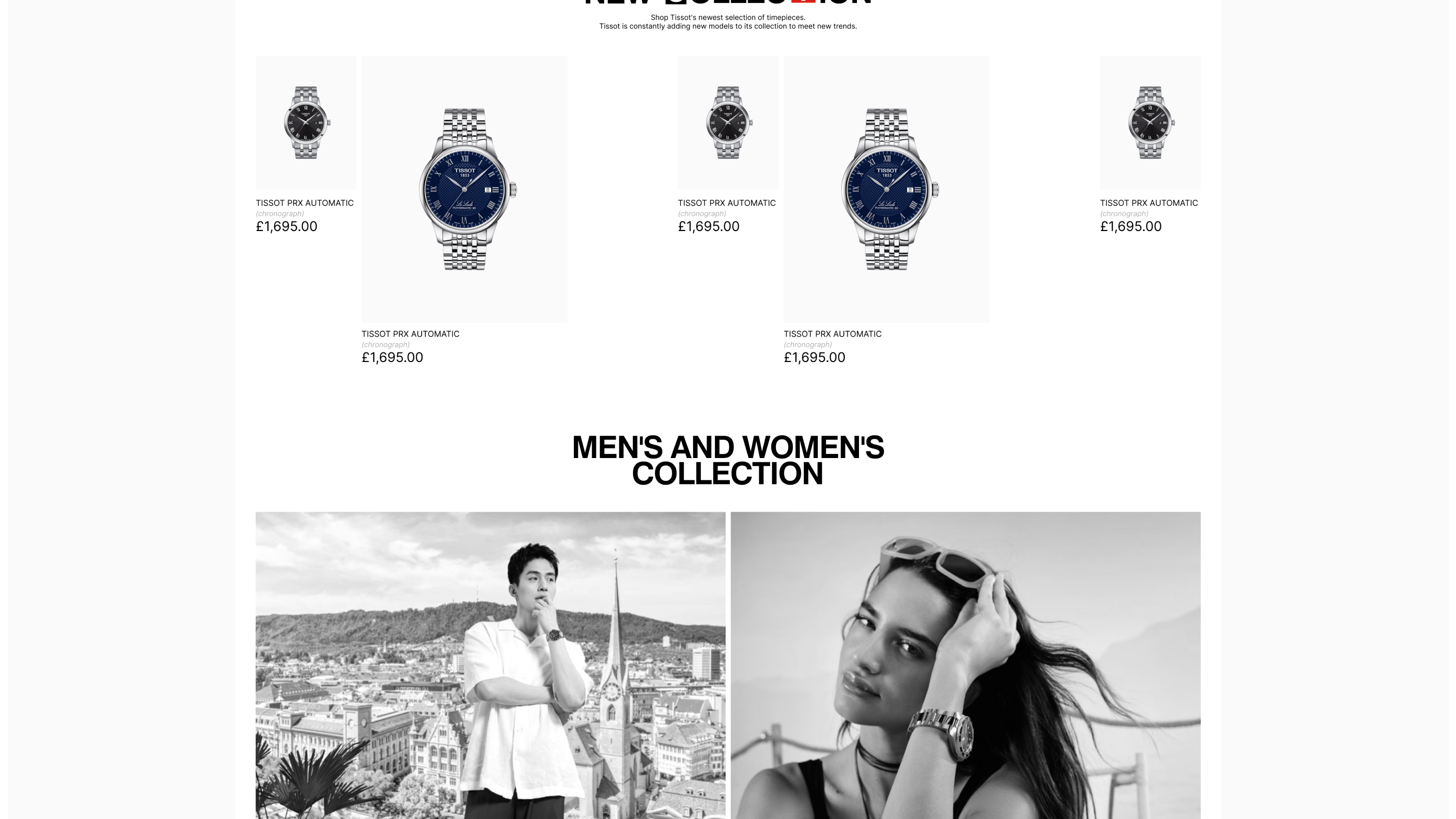 Redesign of the Swiss watch website "Tissot" — Изображение №4 — Интерфейсы на Dprofile