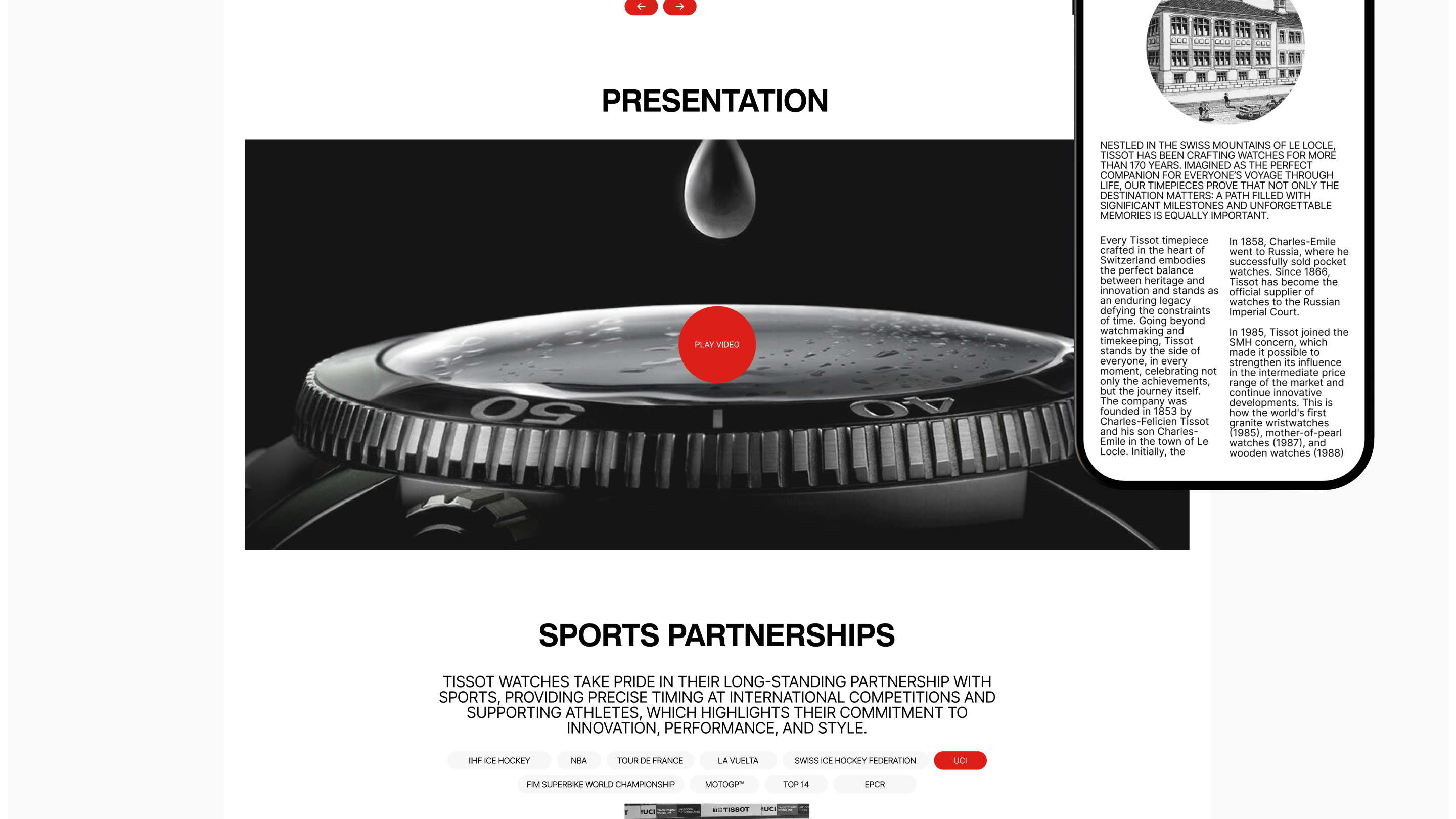 Redesign of the Swiss watch website "Tissot" — Изображение №22 — Интерфейсы на Dprofile