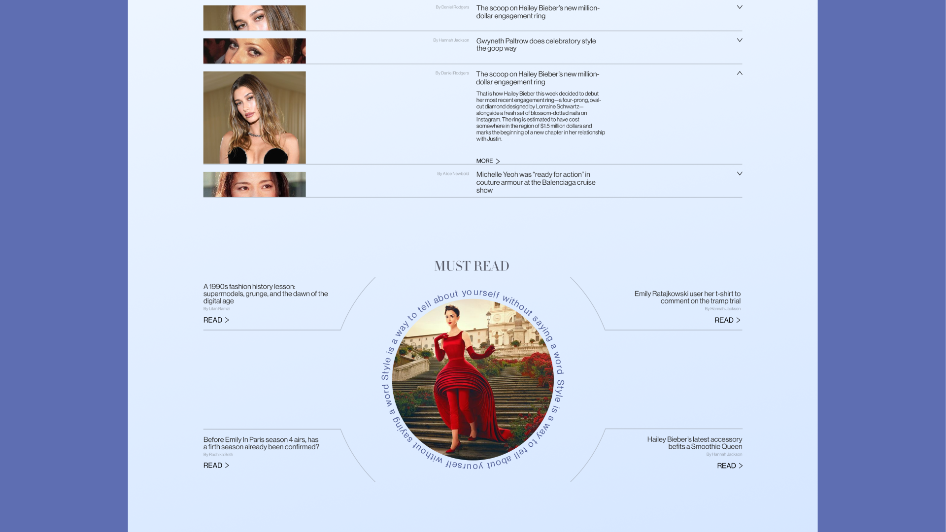Redesign of the VOGUE news website — Изображение №5 — Интерфейсы на Dprofile