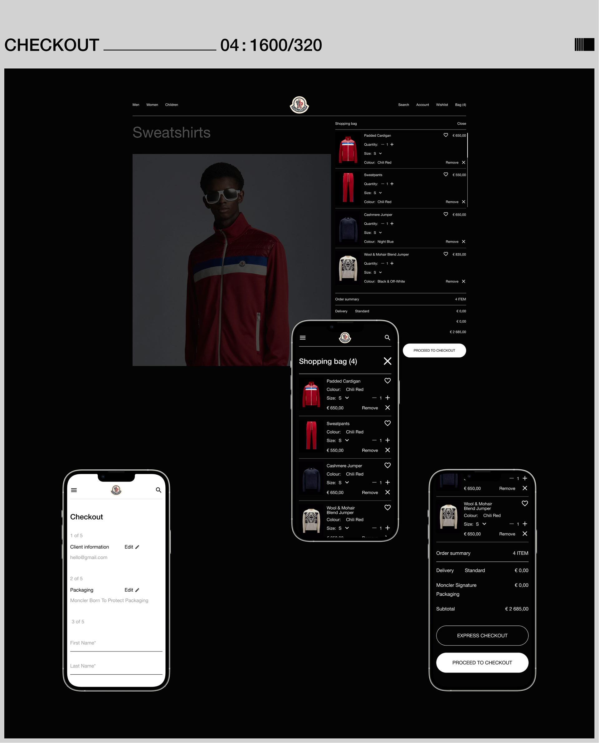 MONCLER — E-commerce redesign — Изображение №9 — Интерфейсы, Графика на Dprofile