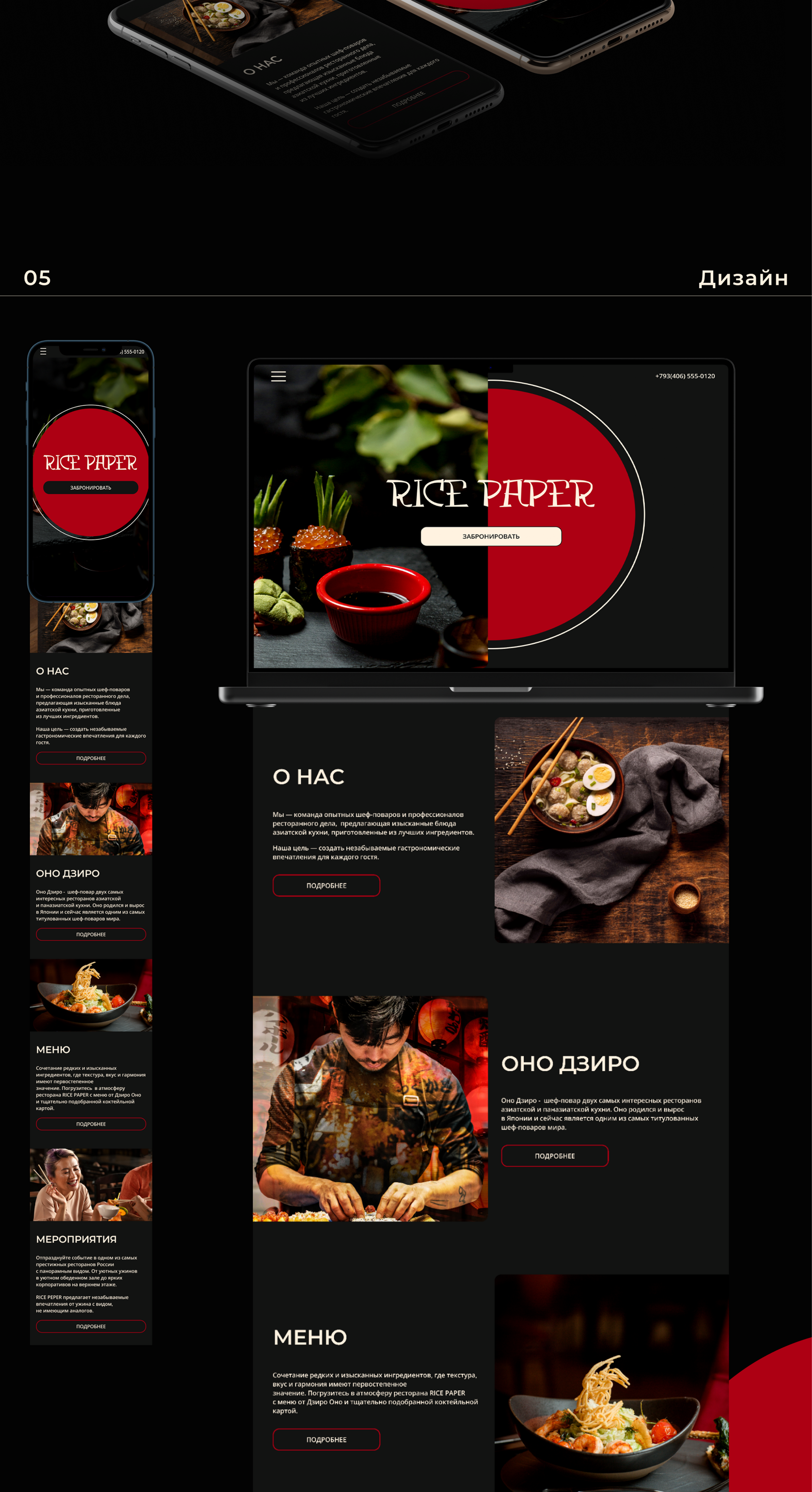 RICE PAPER | Multy page | UX/UI | Website design — Изображение №4 — Интерфейсы на Dprofile