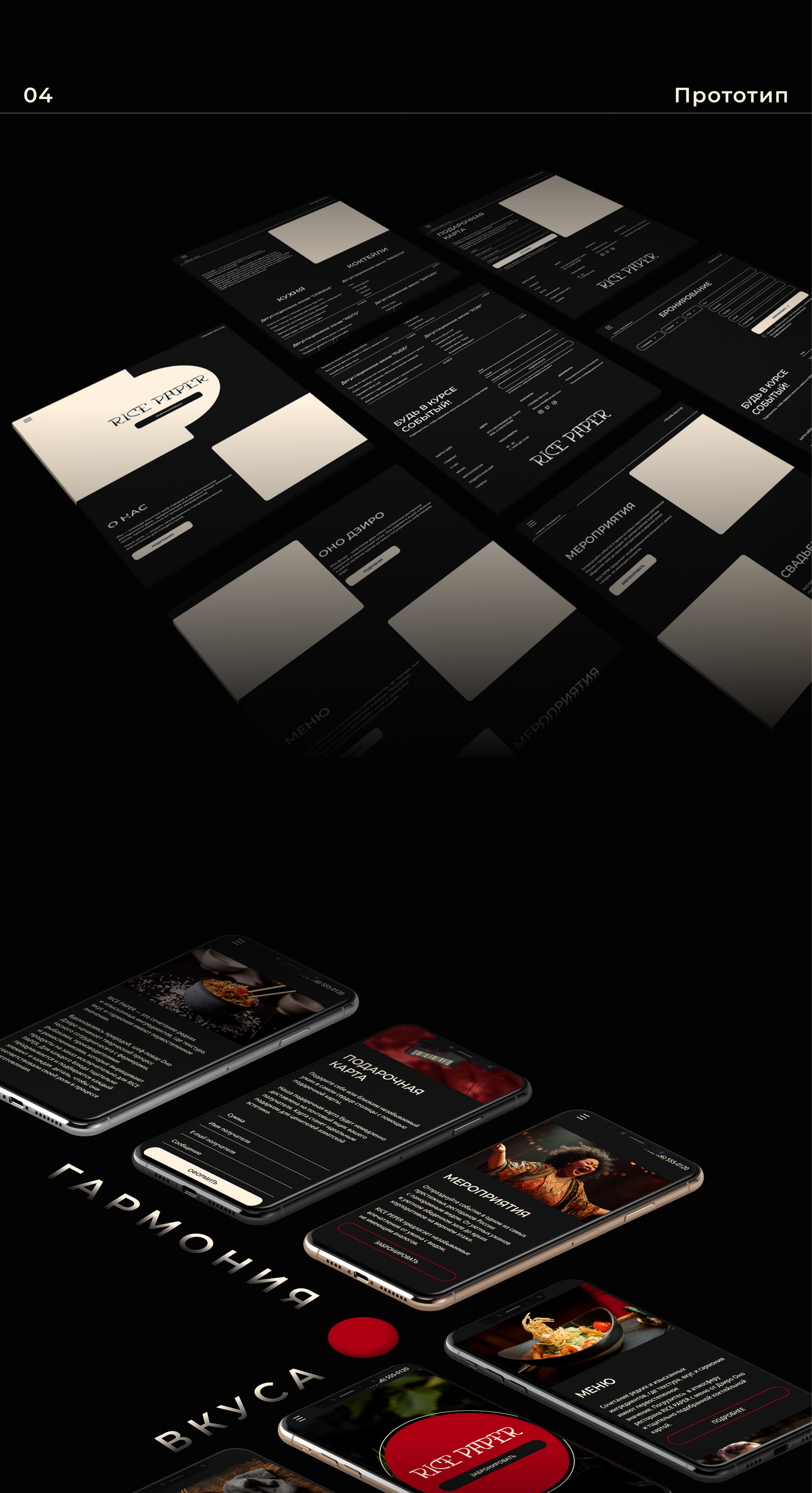 RICE PAPER | Multy page | UX/UI | Website design — Изображение №3 — Интерфейсы на Dprofile