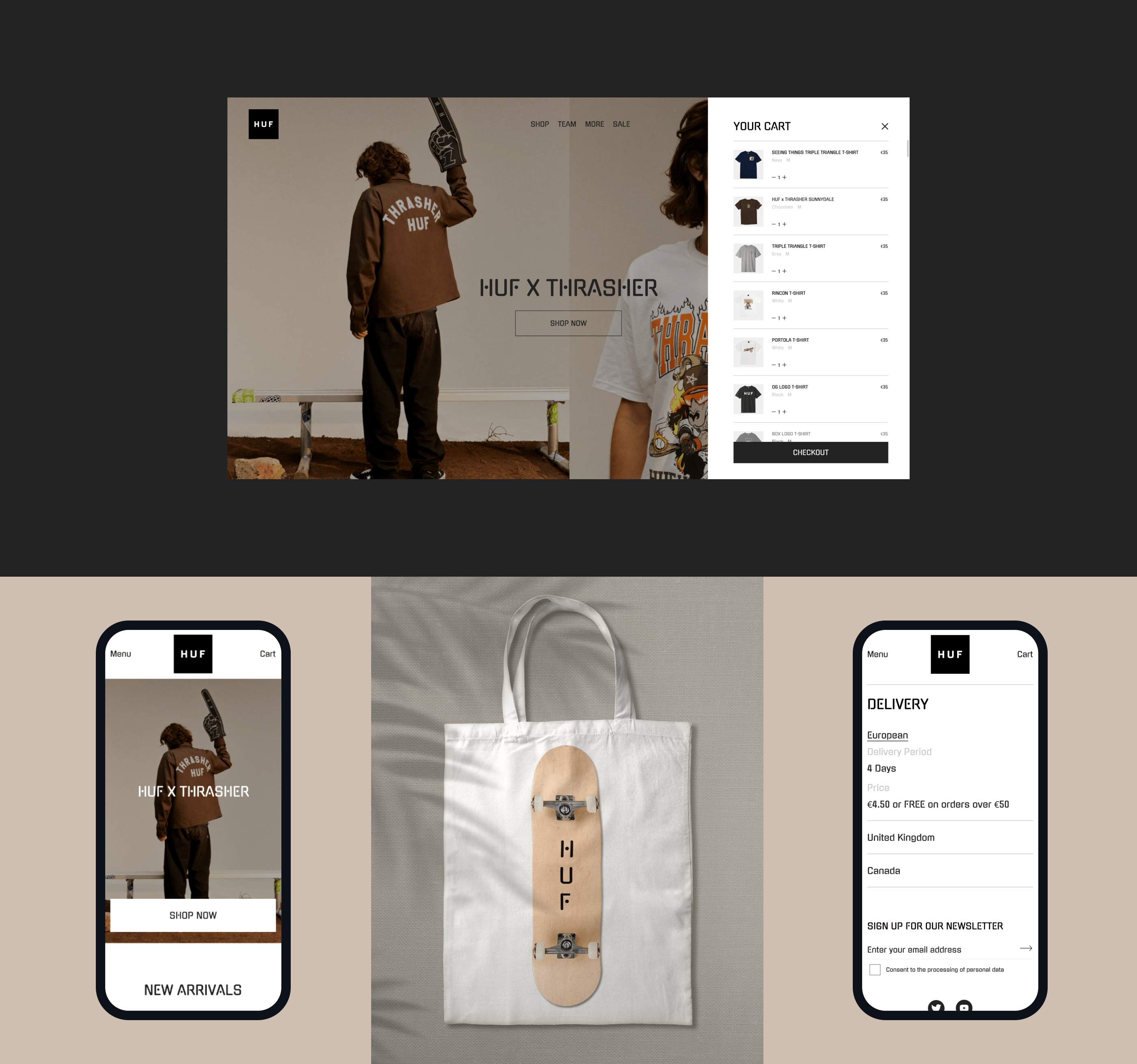 Redesign Concept: HUF Store — Изображение №8 — Интерфейсы, Брендинг на Dprofile