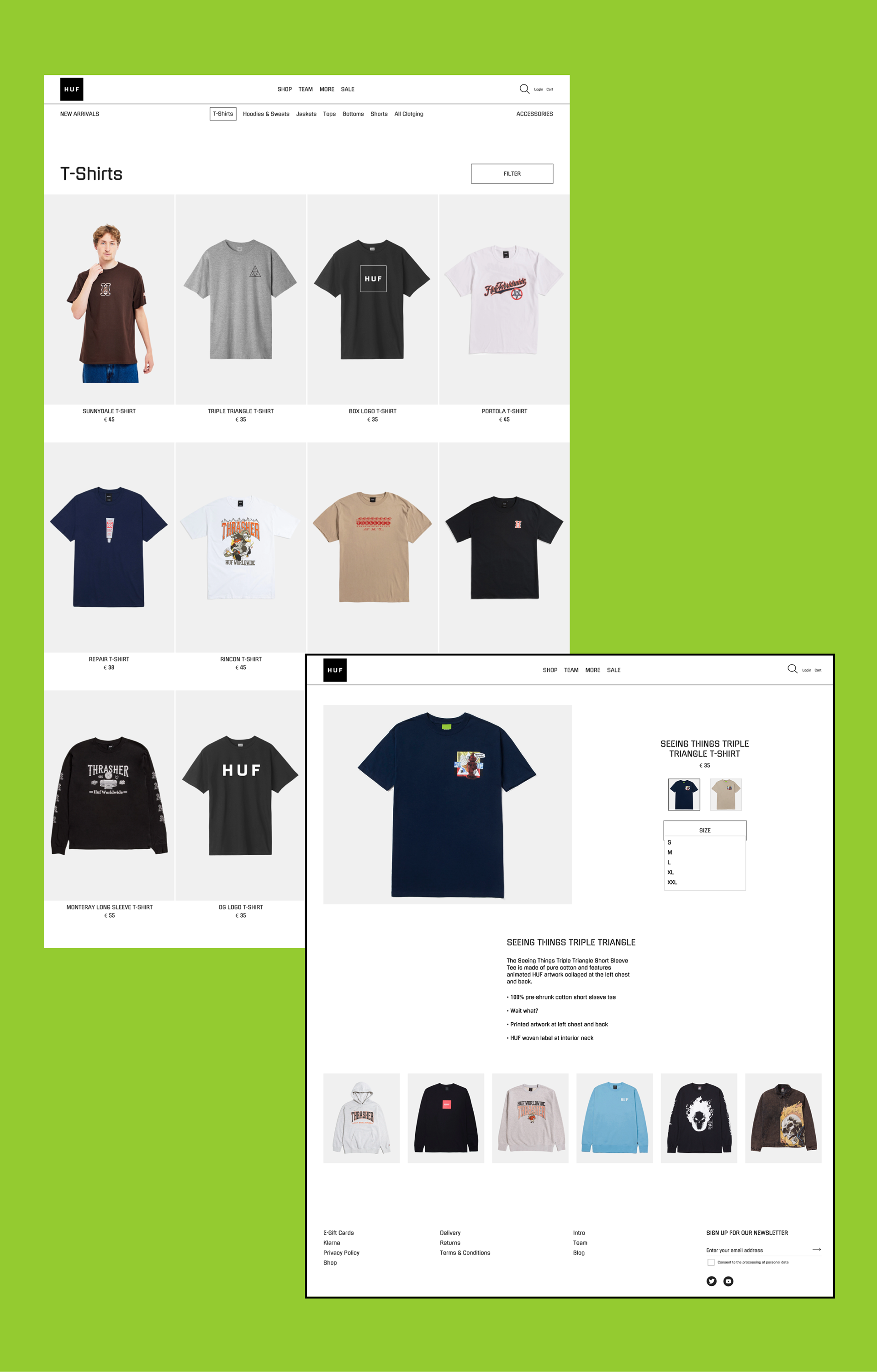 Redesign Concept: HUF Store — Изображение №4 — Интерфейсы, Брендинг на Dprofile