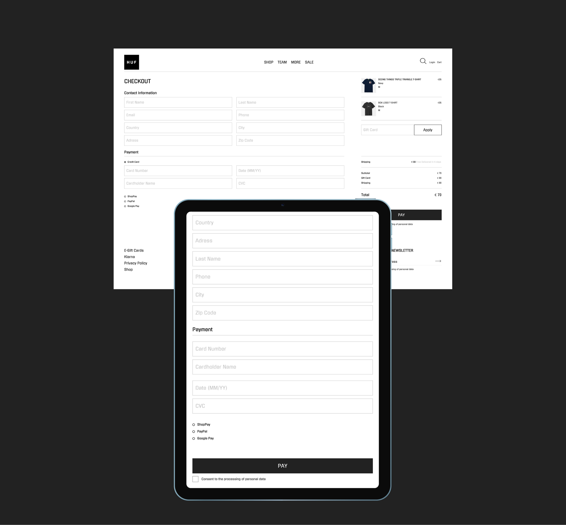 Redesign Concept: HUF Store — Изображение №9 — Интерфейсы, Брендинг на Dprofile