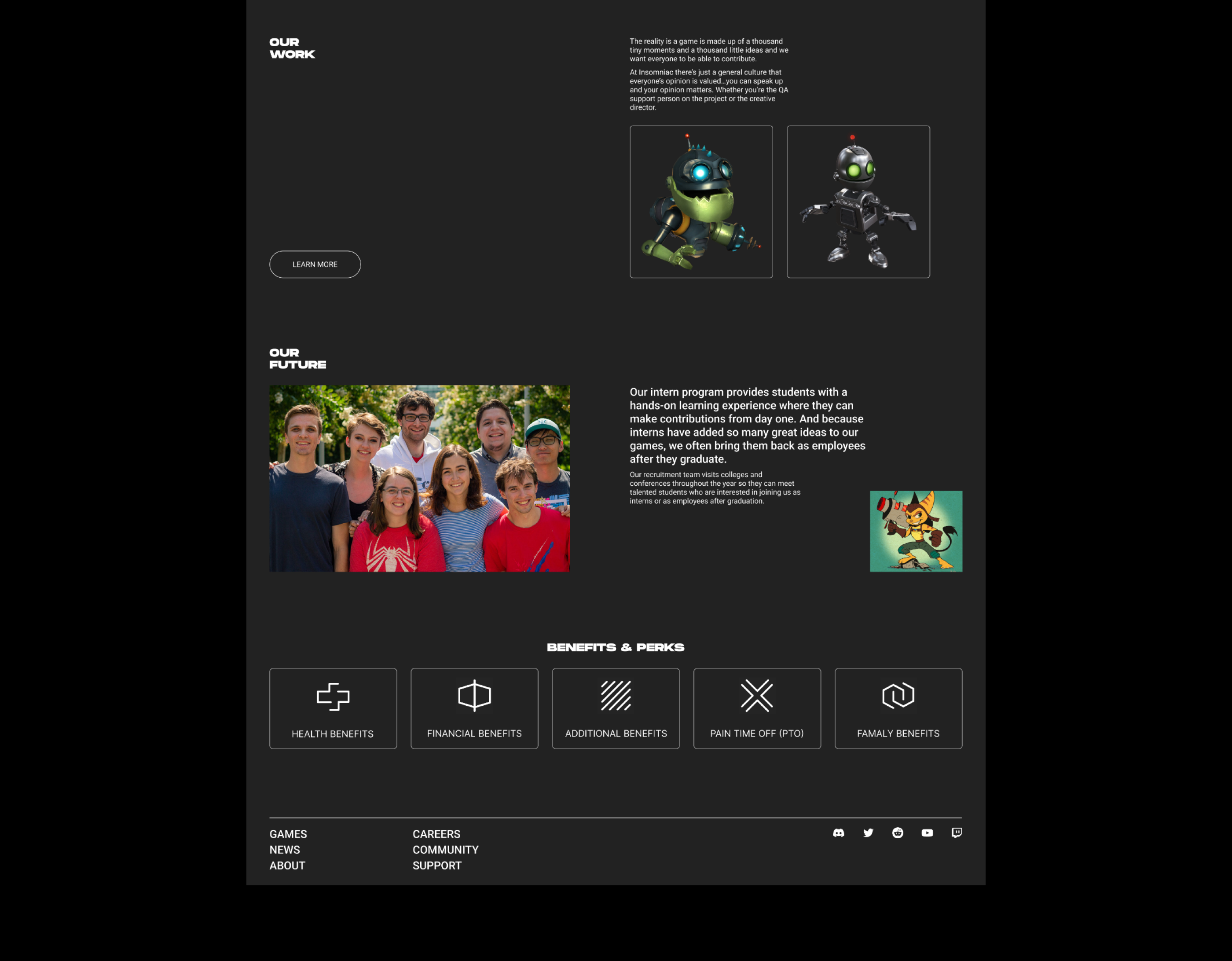 Redesign Concept: Insomniac Games Corporate website — Изображение №12 — Интерфейсы, Брендинг на Dprofile