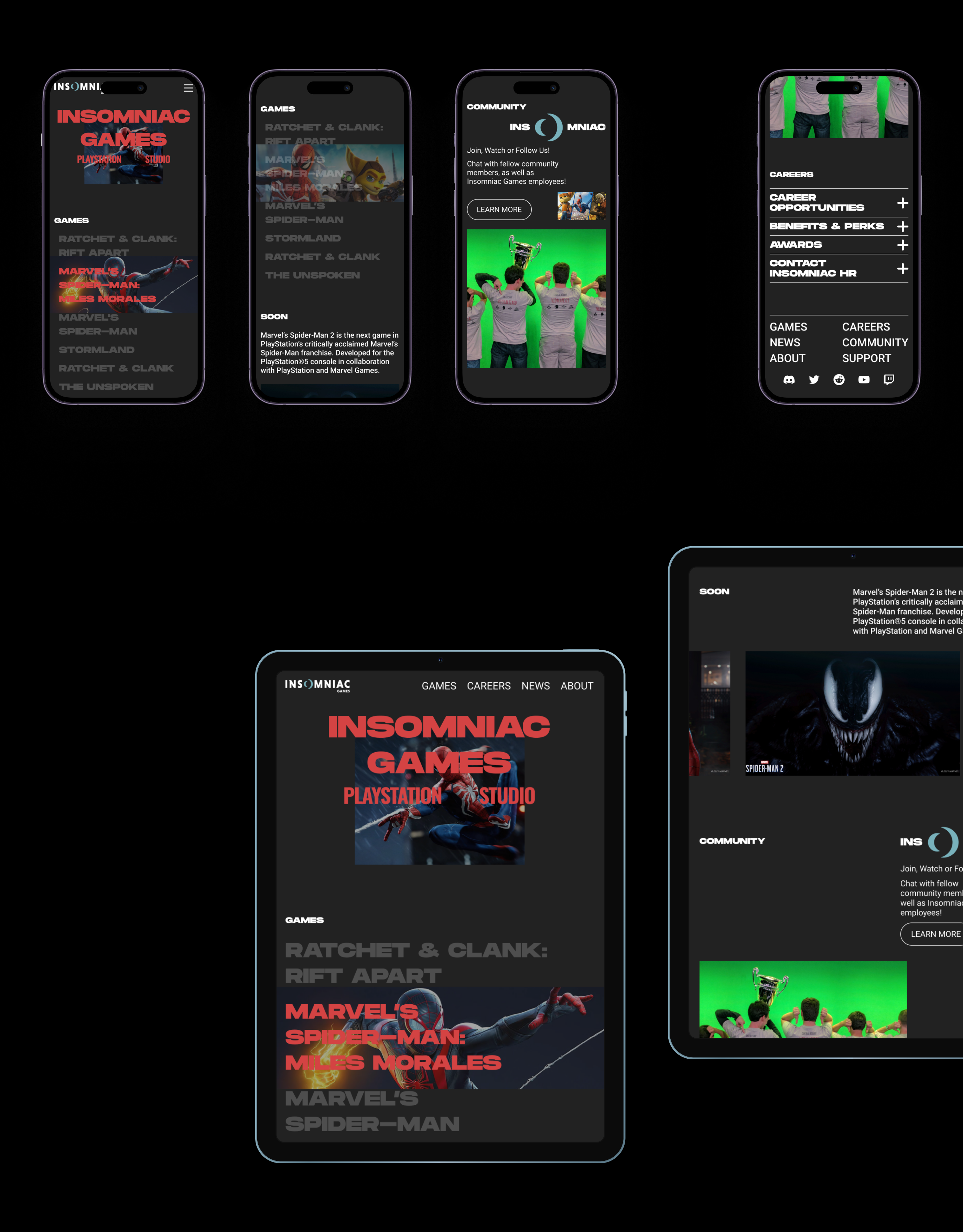 Redesign Concept: Insomniac Games Corporate website — Изображение №3 — Интерфейсы, Брендинг на Dprofile