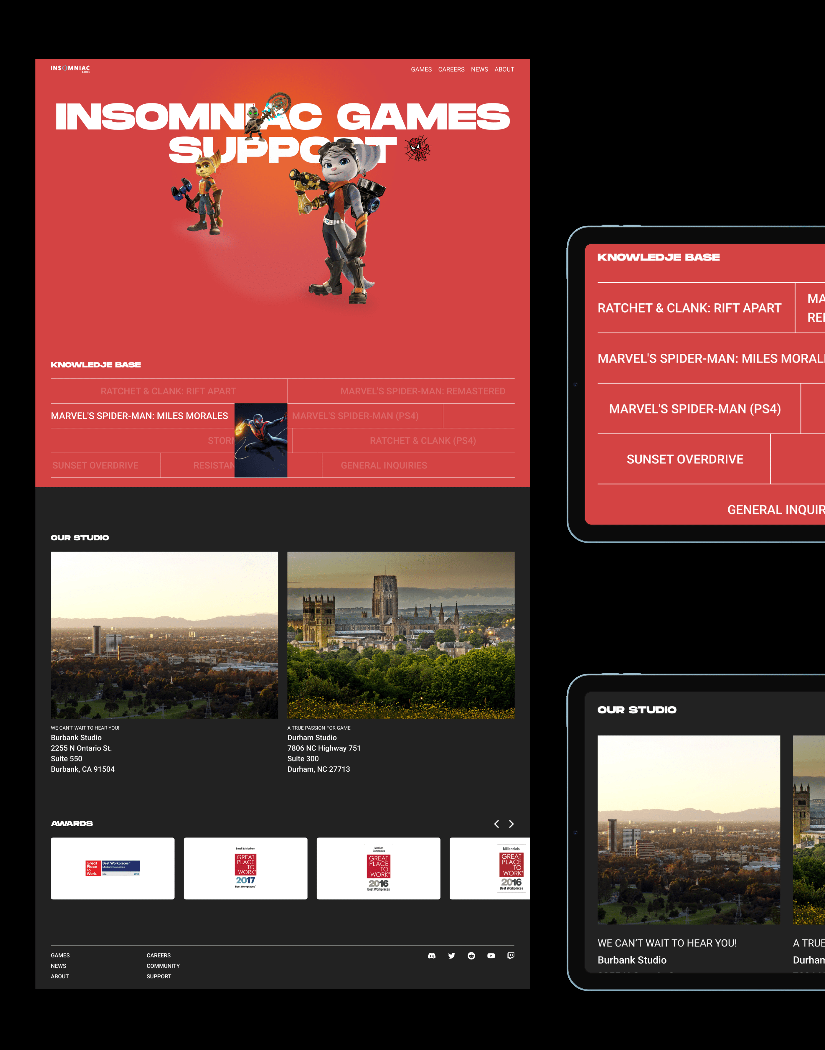 Redesign Concept: Insomniac Games Corporate website — Изображение №15 — Интерфейсы, Брендинг на Dprofile