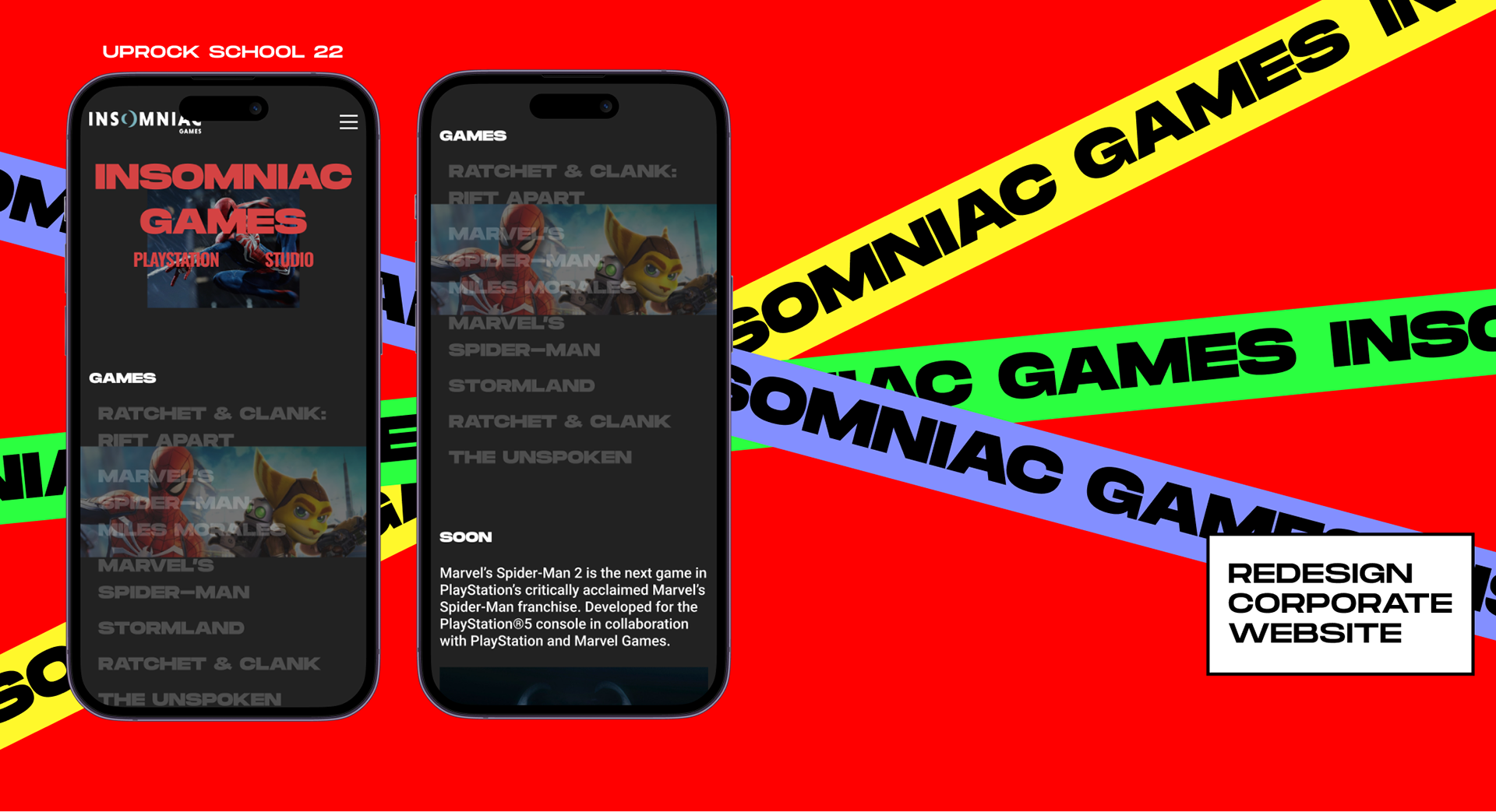 Redesign Concept: Insomniac Games Corporate website — Изображение №1 — Интерфейсы, Брендинг на Dprofile