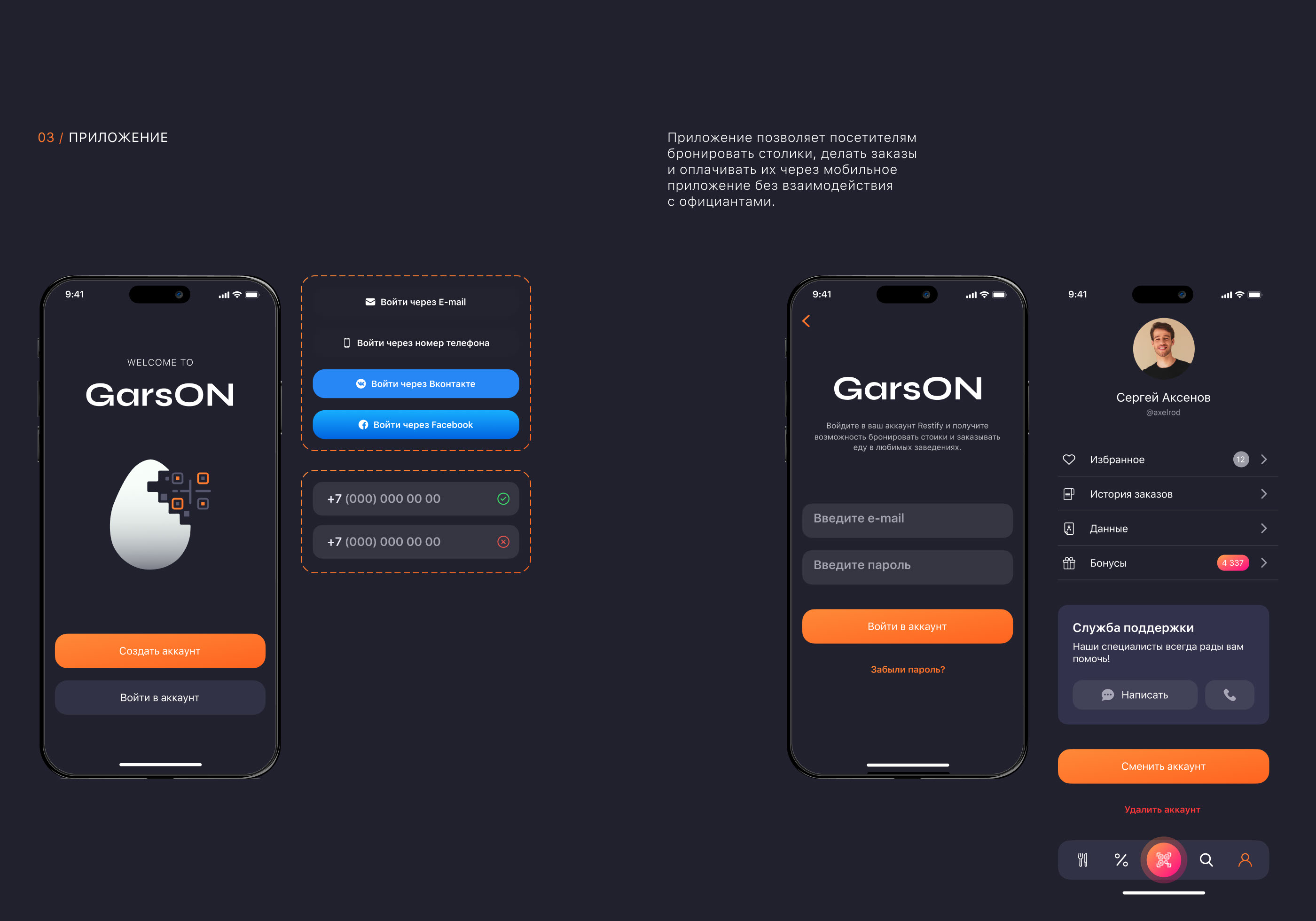 GarsON -  автоматизация общепита. — Изображение №6 — Интерфейсы на Dprofile