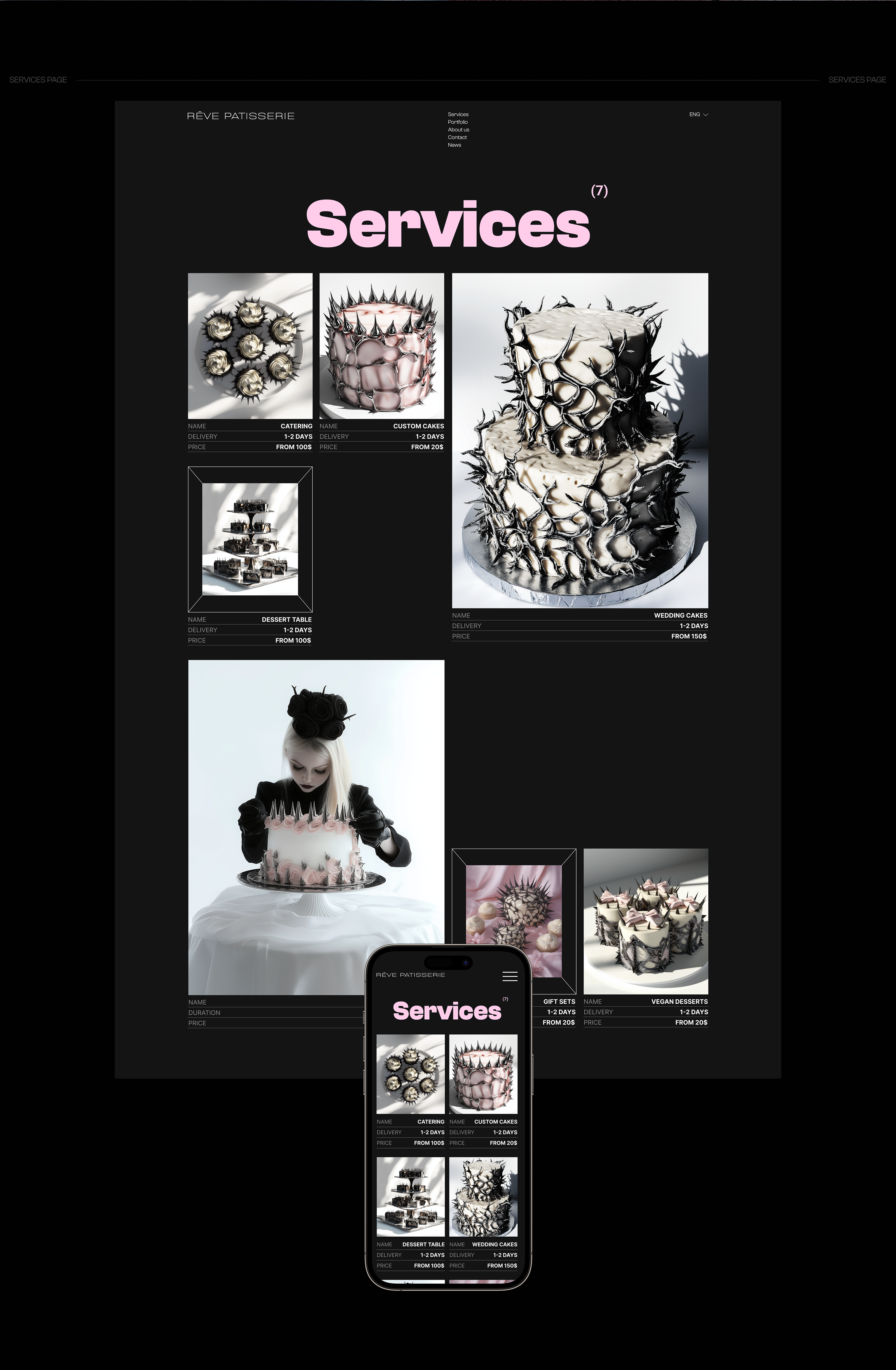 Réve Patisserie | Корпоративный сайт — Изображение №9 — Интерфейсы на Dprofile
