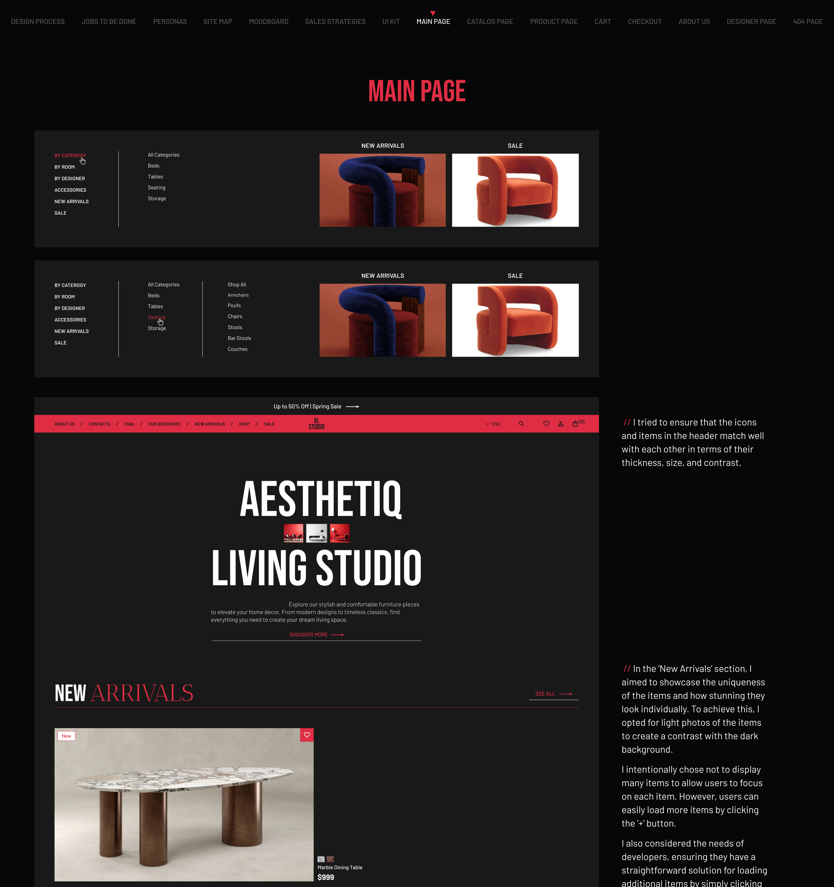 Интернет-магазин|Aesthetic Living Studio — Изображение №12 — Интерфейсы, Анимация на Dprofile