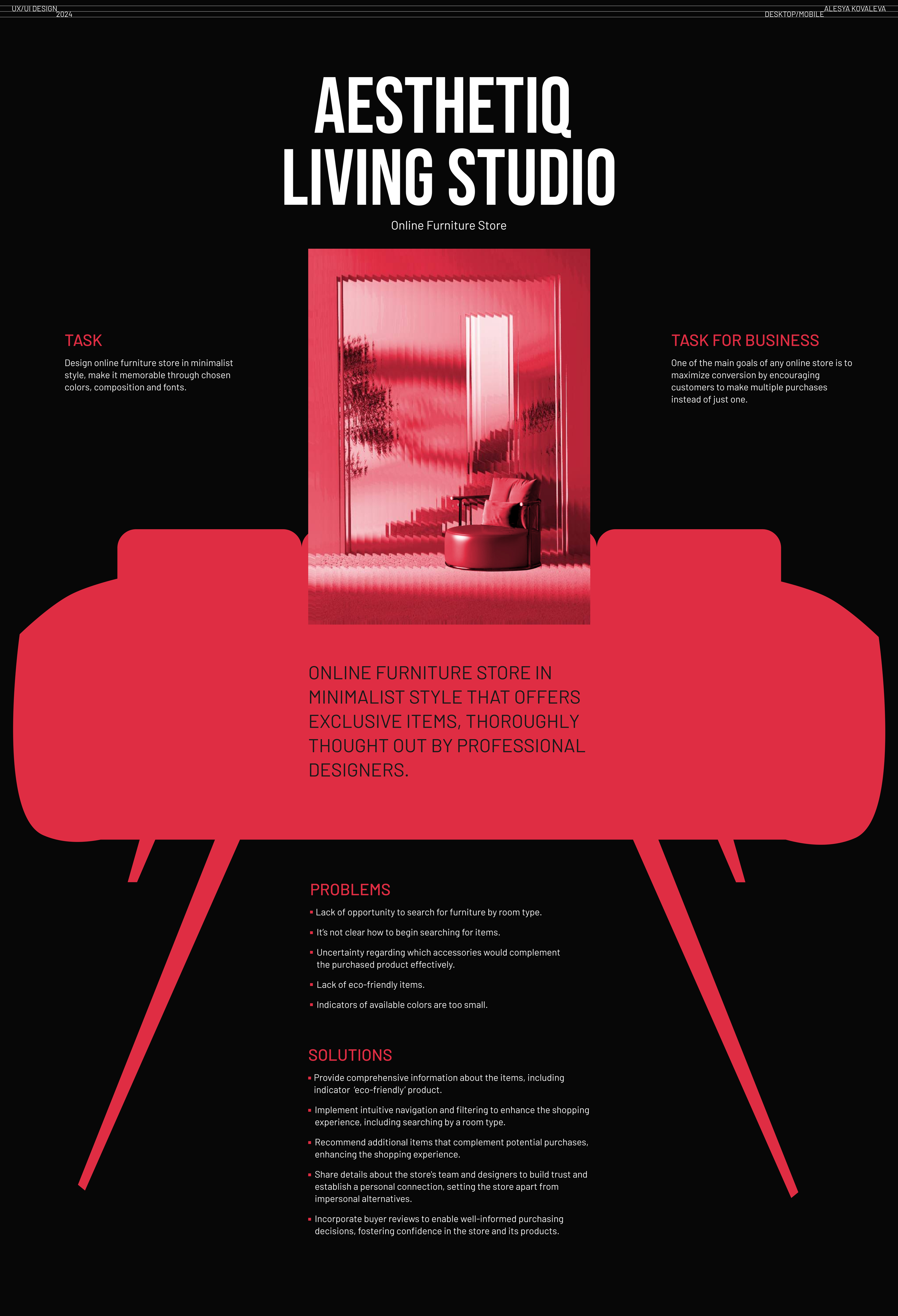 Интернет-магазин|Aesthetic Living Studio — Изображение №1 — Интерфейсы, Анимация на Dprofile