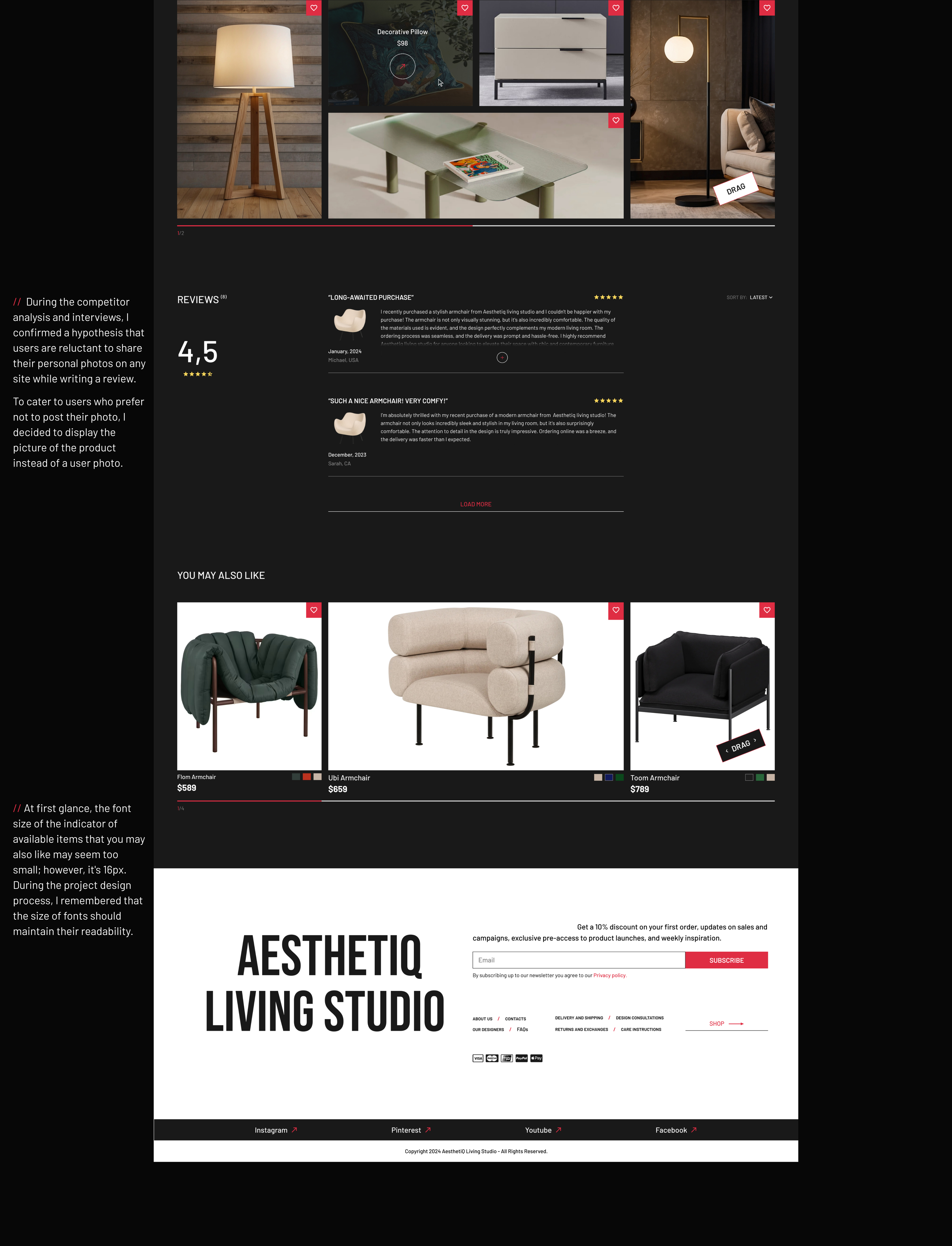 Интернет-магазин|Aesthetic Living Studio — Изображение №21 — Интерфейсы, Анимация на Dprofile