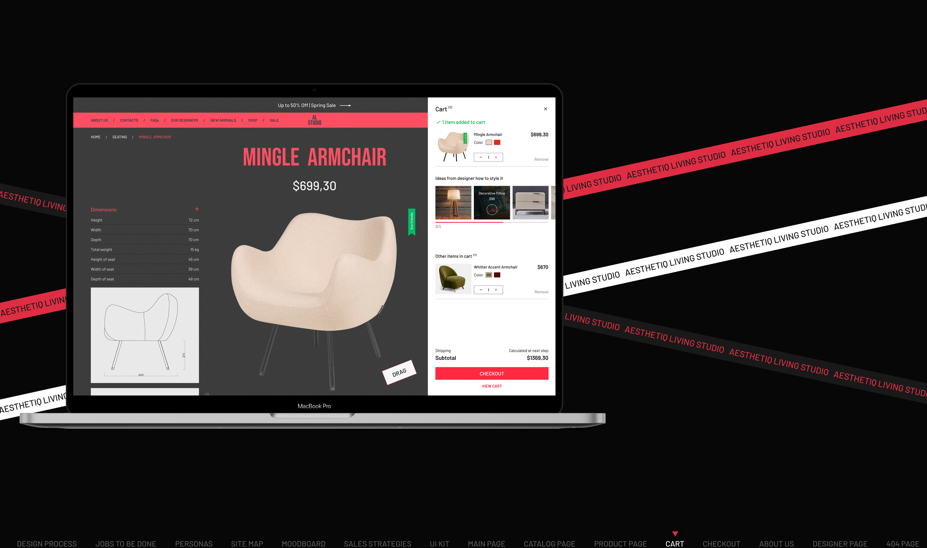 Интернет-магазин|Aesthetic Living Studio — Изображение №22 — Интерфейсы, Анимация на Dprofile